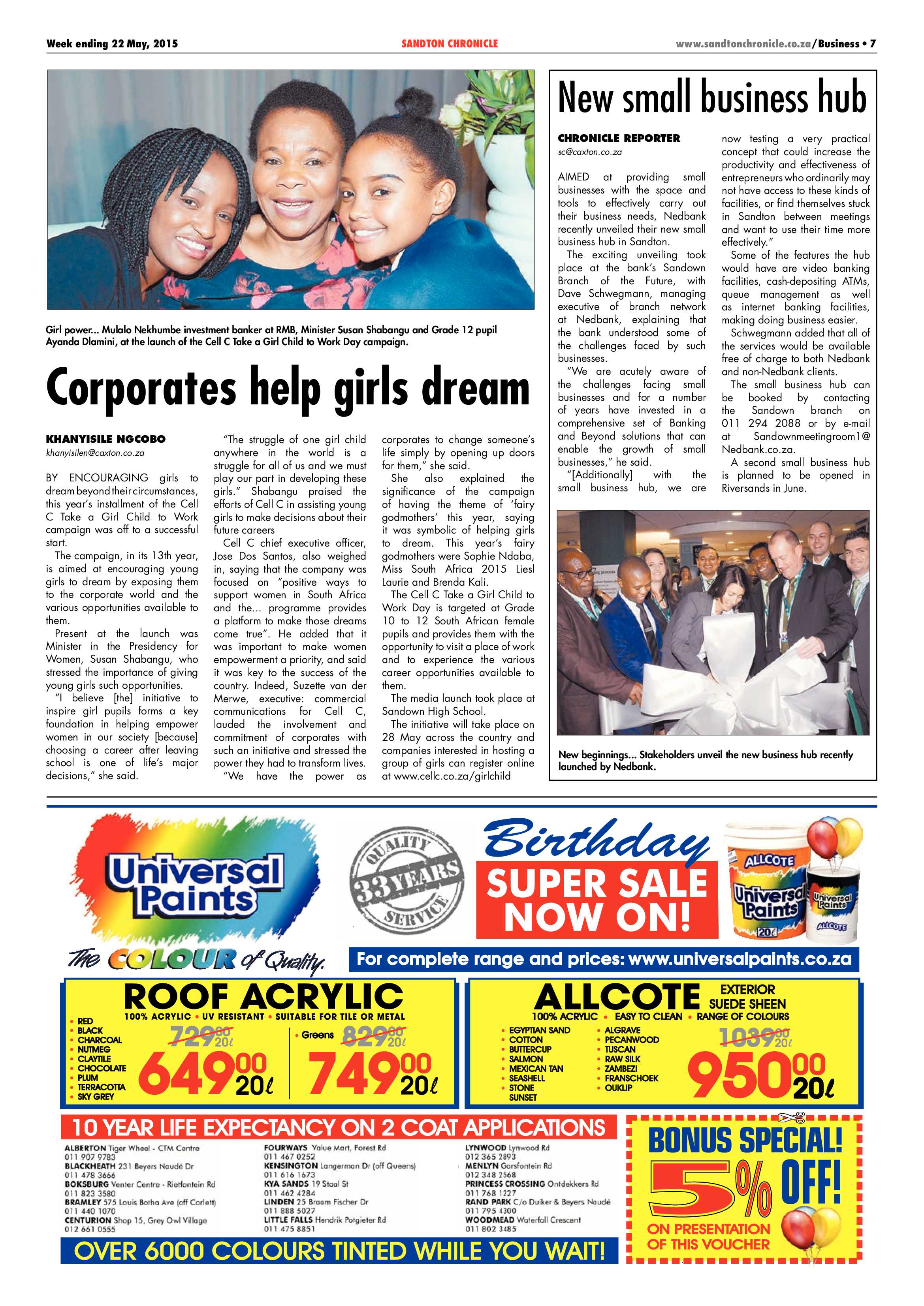Sandton Chronicle 22 May 2015 page 7