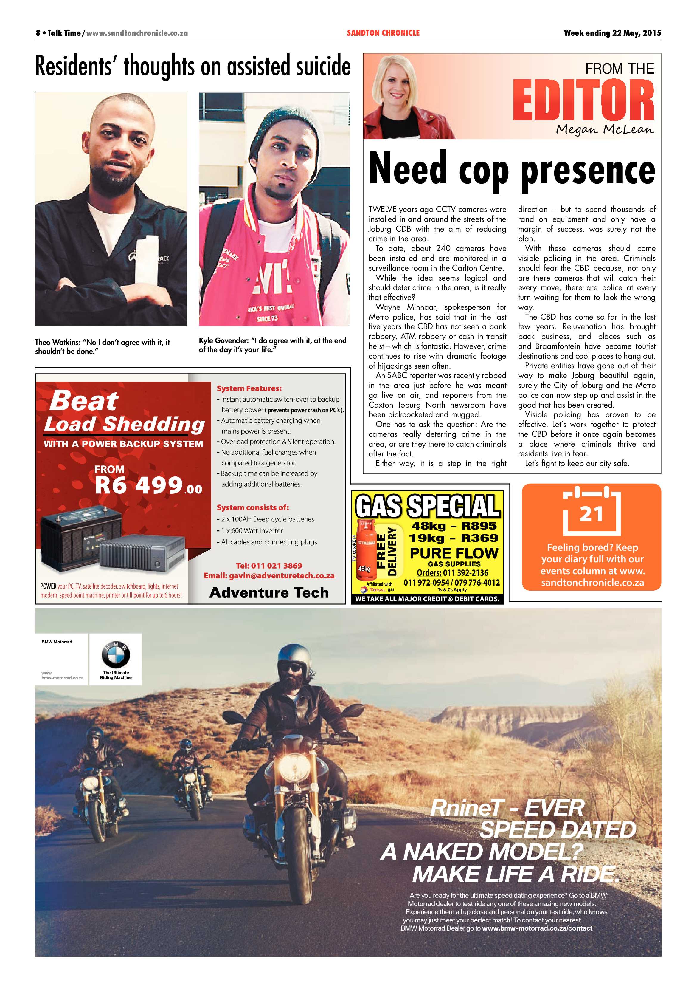 Sandton Chronicle 22 May 2015 page 8