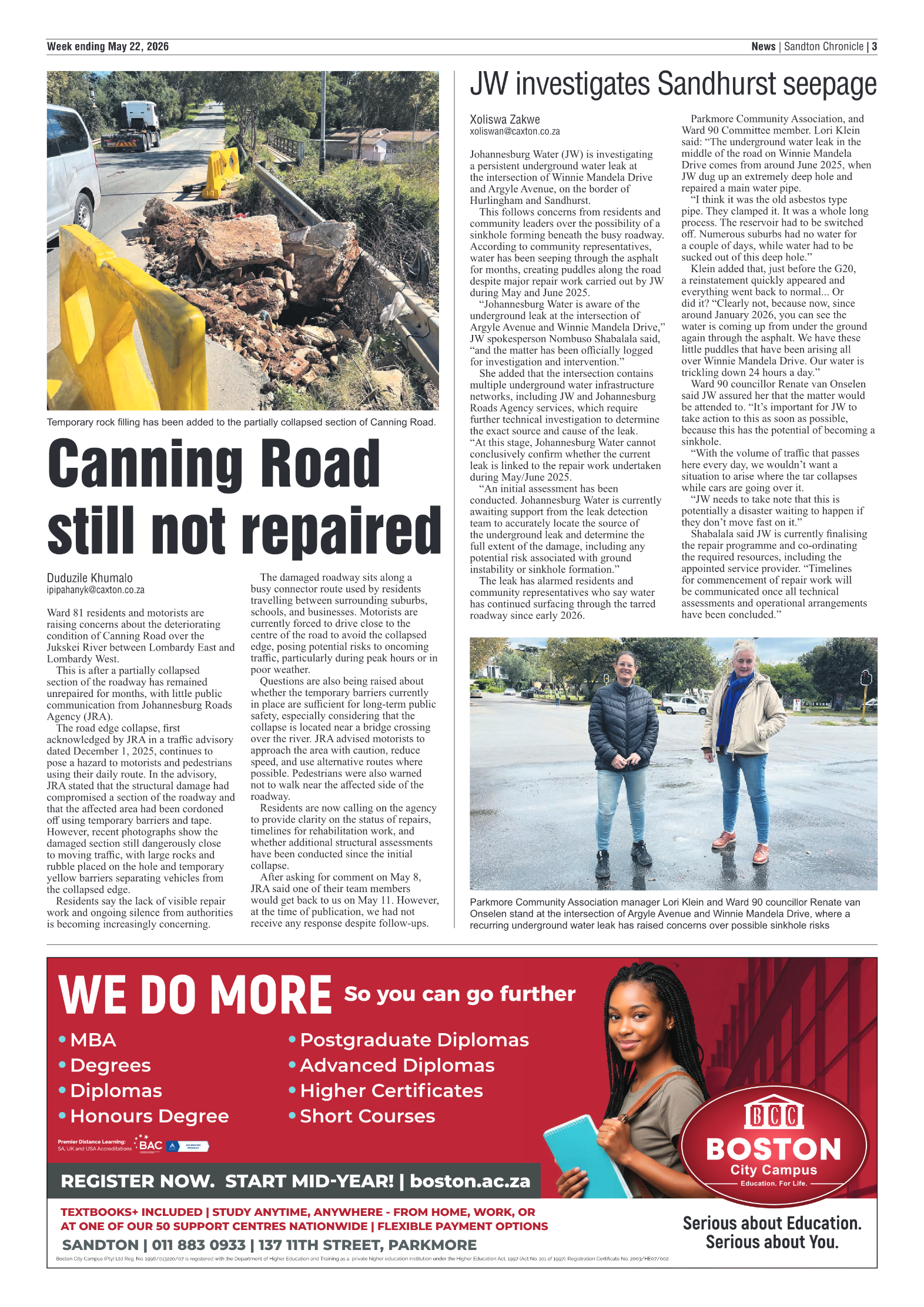 Sandton Chronicle 22 May 2026 page 3