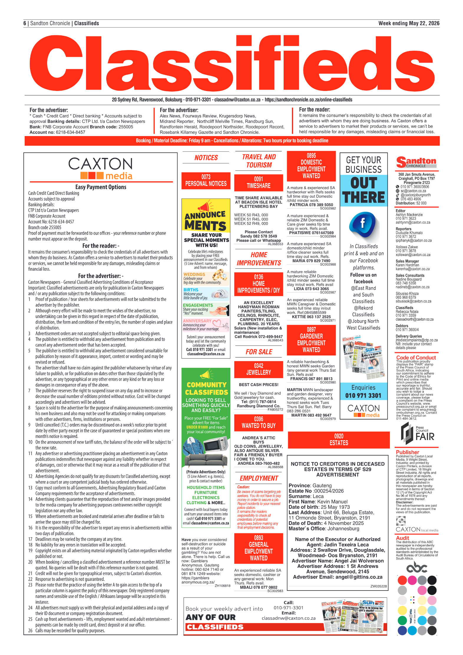 Sandton Chronicle 22 May 2026 page 6