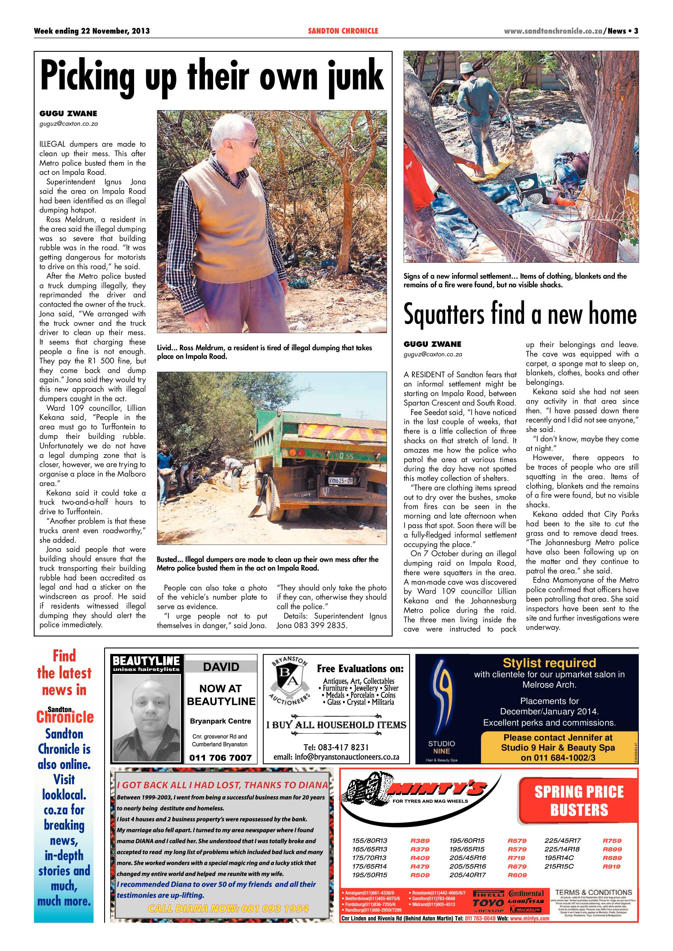Sandton Chronicle 22 November 2013 page 3