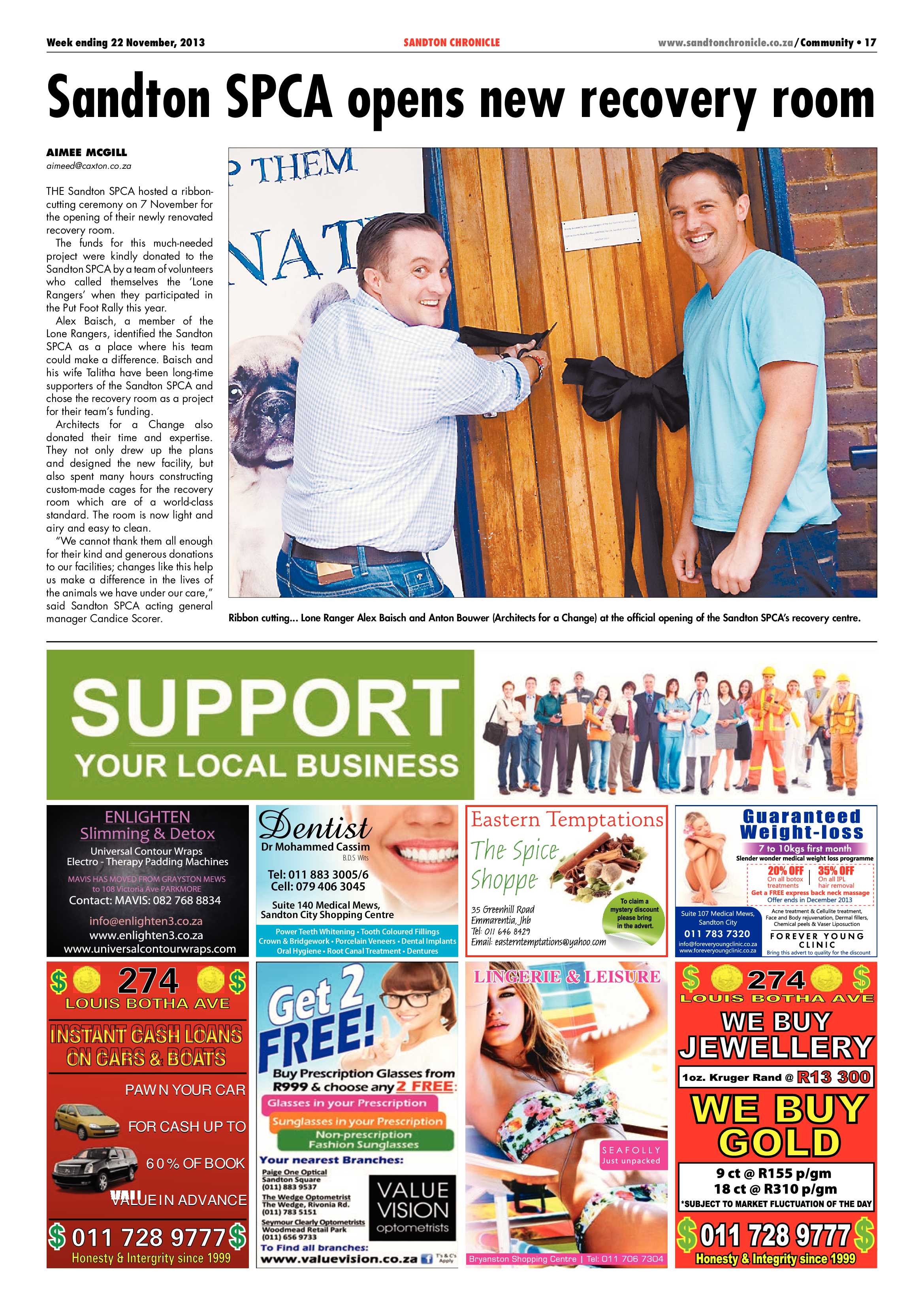 Sandton Chronicle 22 November 2013 page 41