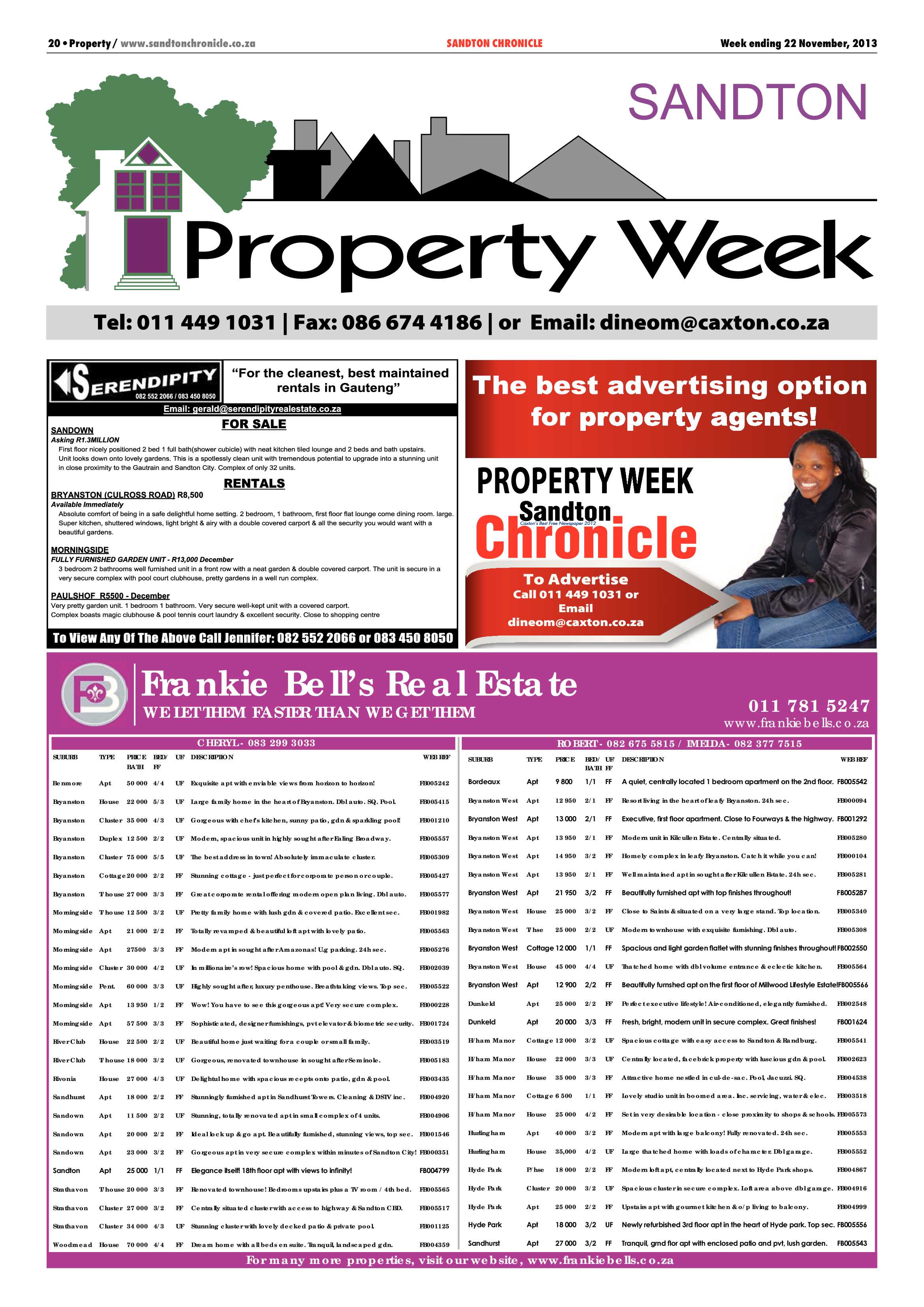 Sandton Chronicle 22 November 2013 page 44