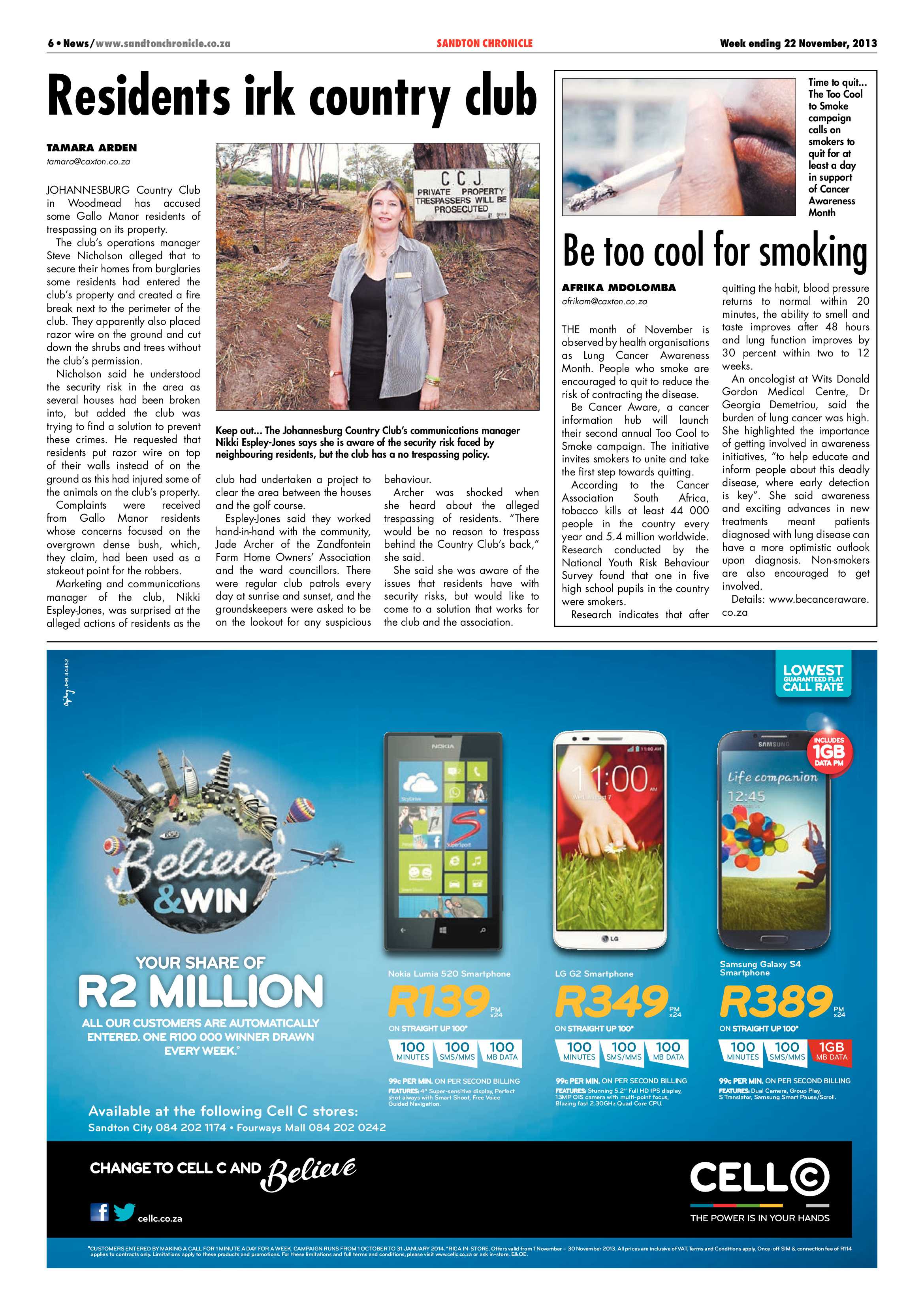 Sandton Chronicle 22 November 2013 page 6
