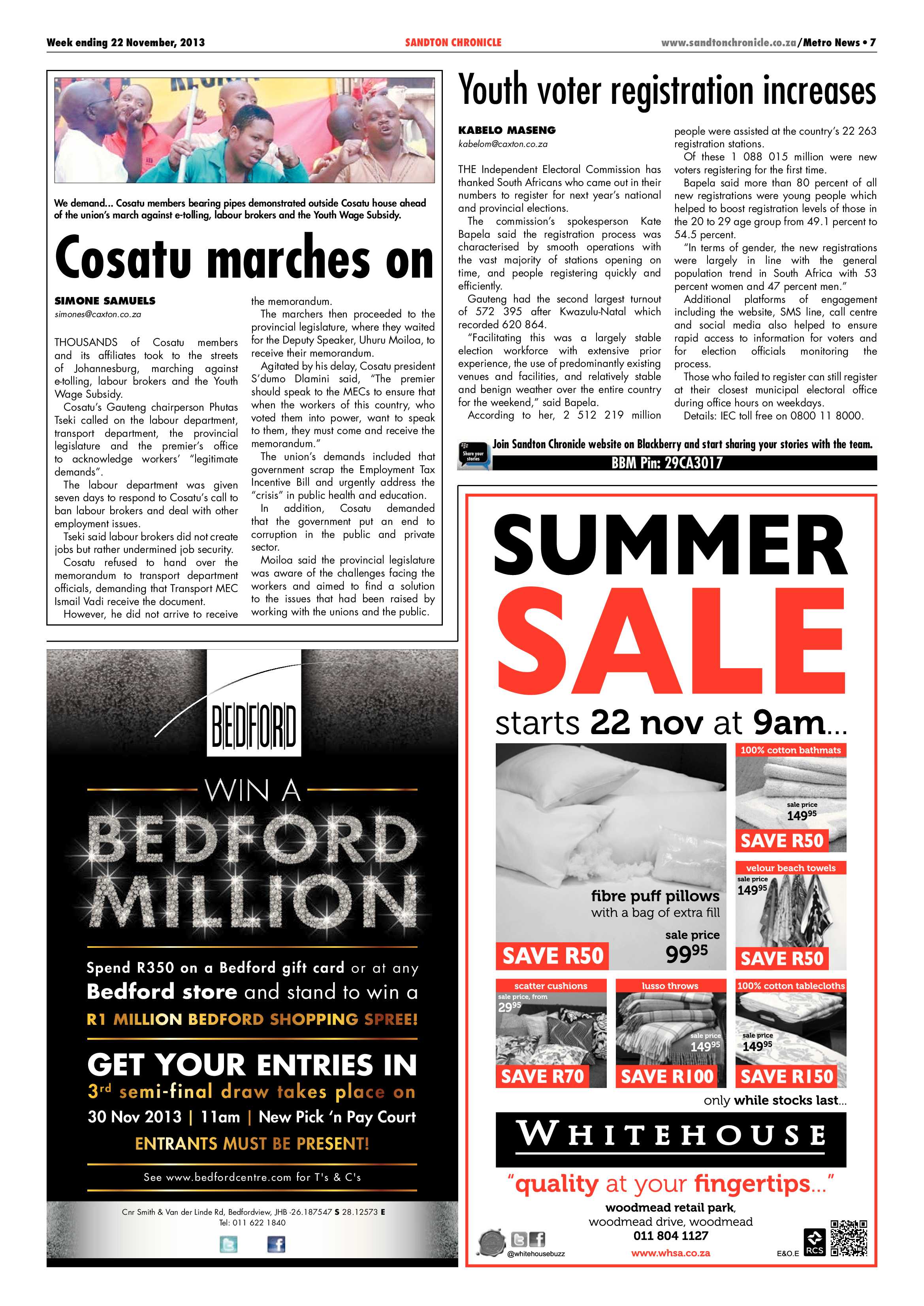 Sandton Chronicle 22 November 2013 page 7