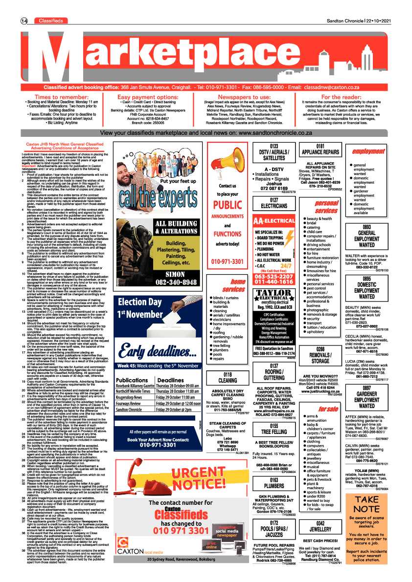 Sandton Chronicle 22 October 2021 page 14