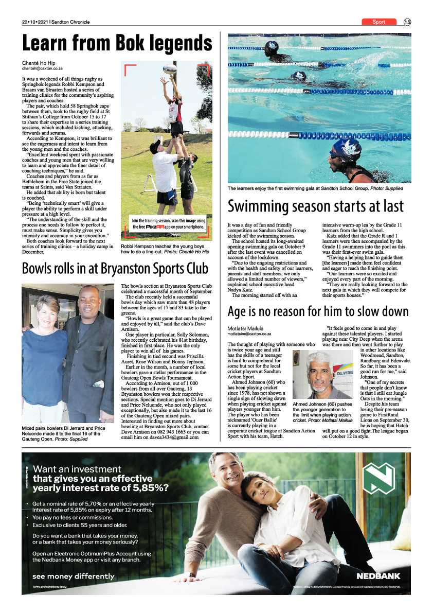 Sandton Chronicle 22 October 2021 page 15