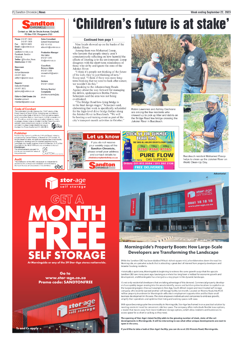 Sandton Chronicle 22 Sept 2023 page 2