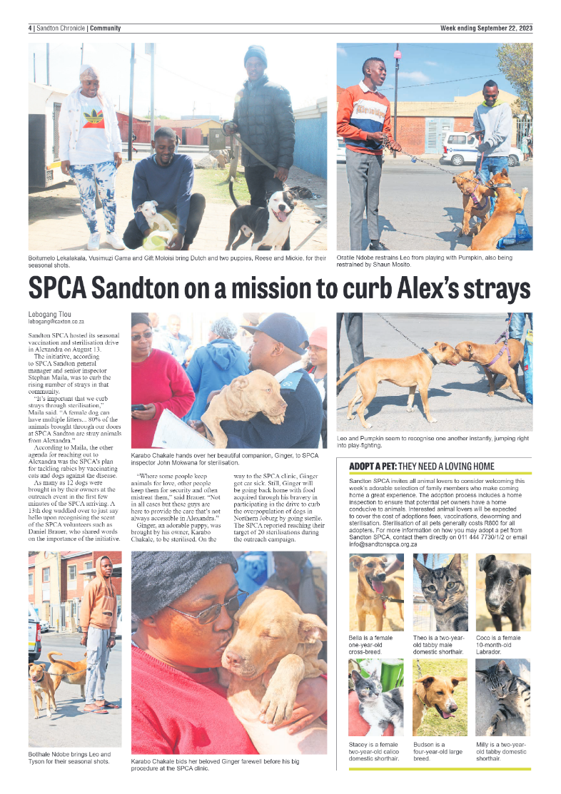 Sandton Chronicle 22 Sept 2023 page 4