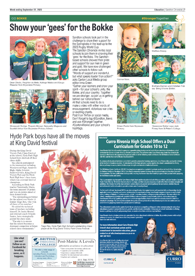 Sandton Chronicle 22 Sept 2023 page 7