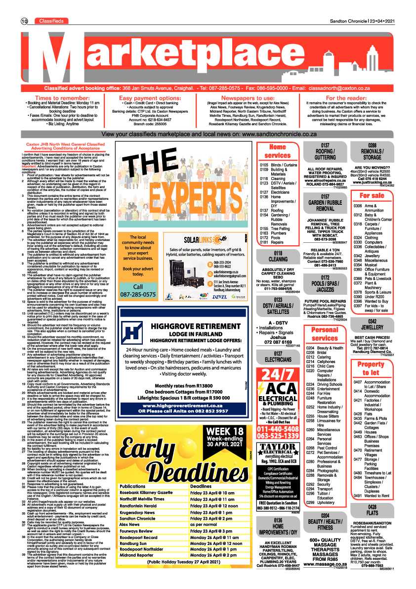 Sandton Chronicle 23 April 2021 page 10