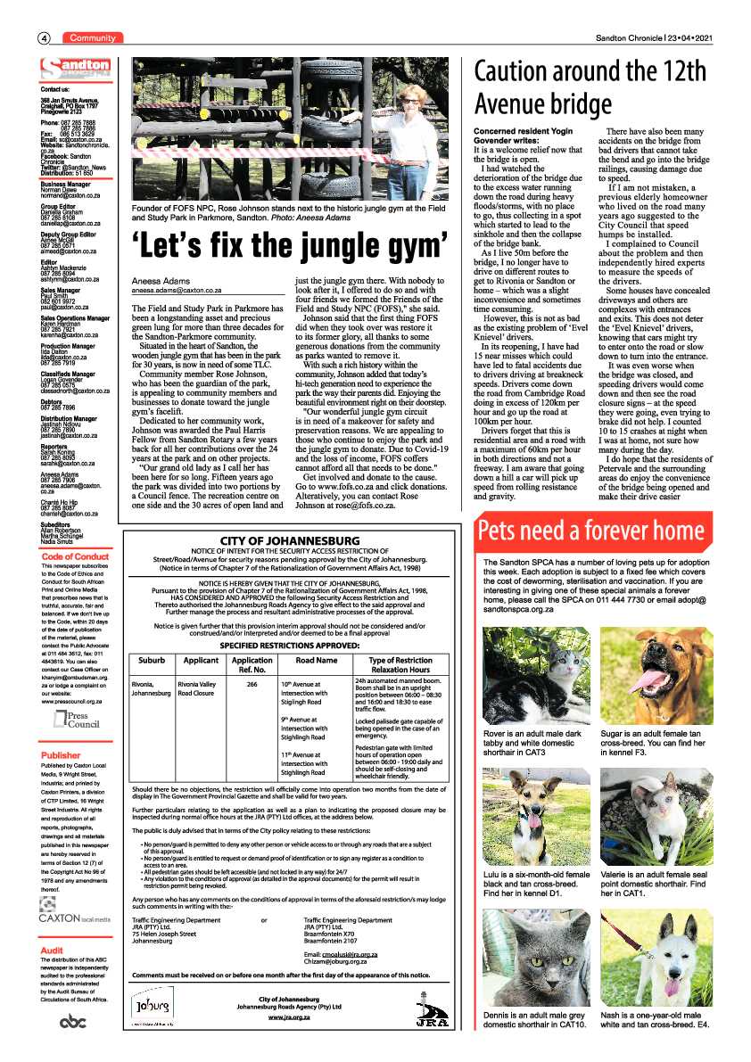 Sandton Chronicle 23 April 2021 page 4