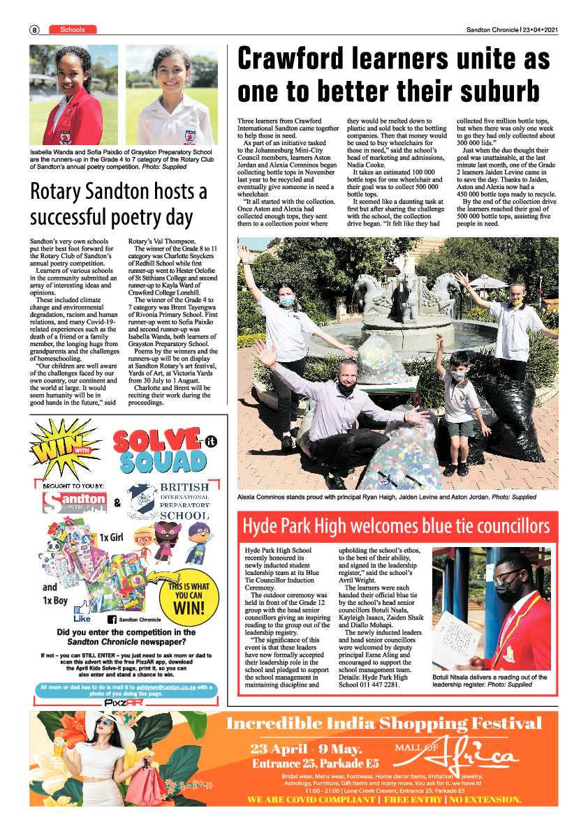 Sandton Chronicle 23 April 2021 page 8