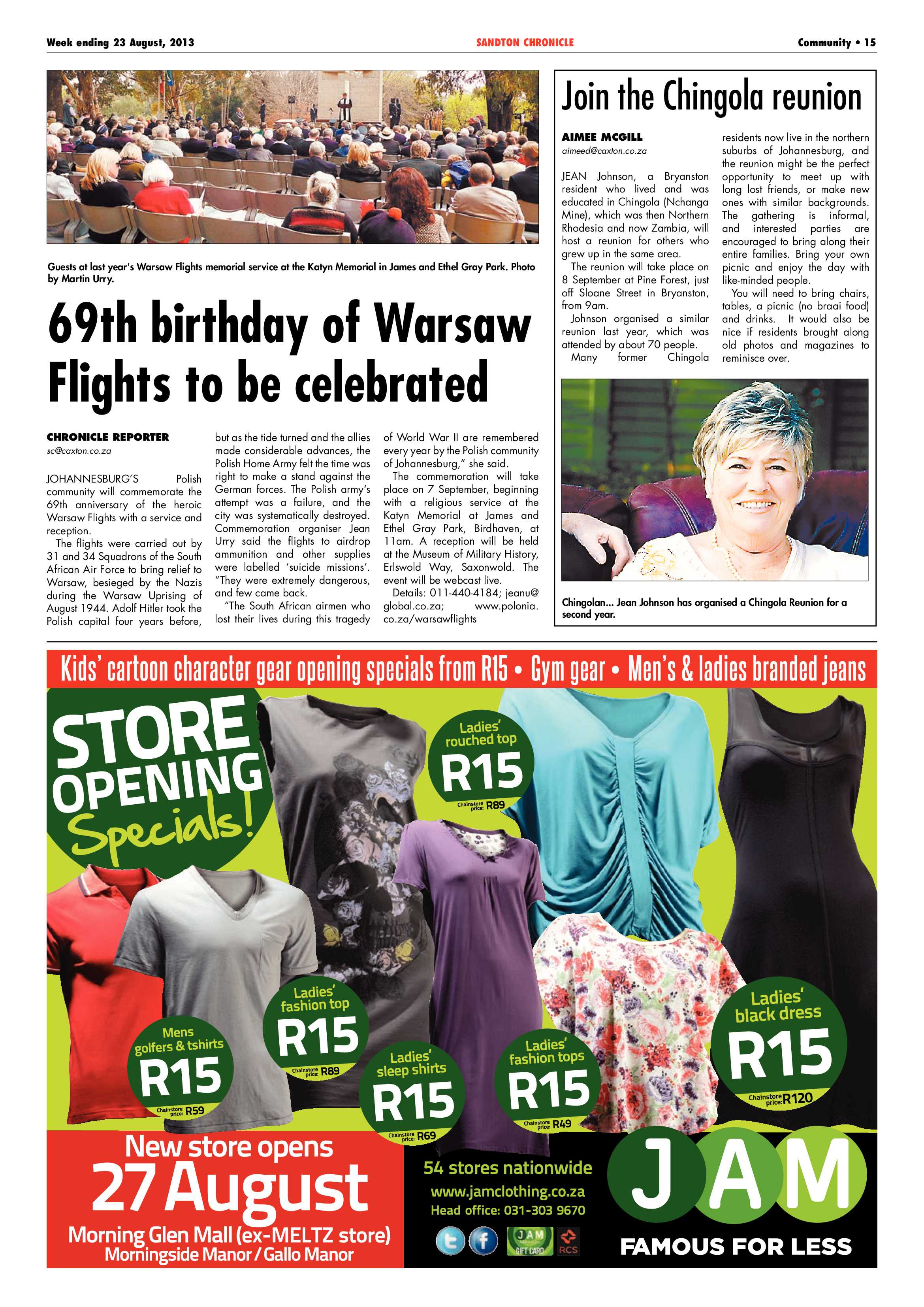 Sandton Chronicle 23 August 2013 page 15