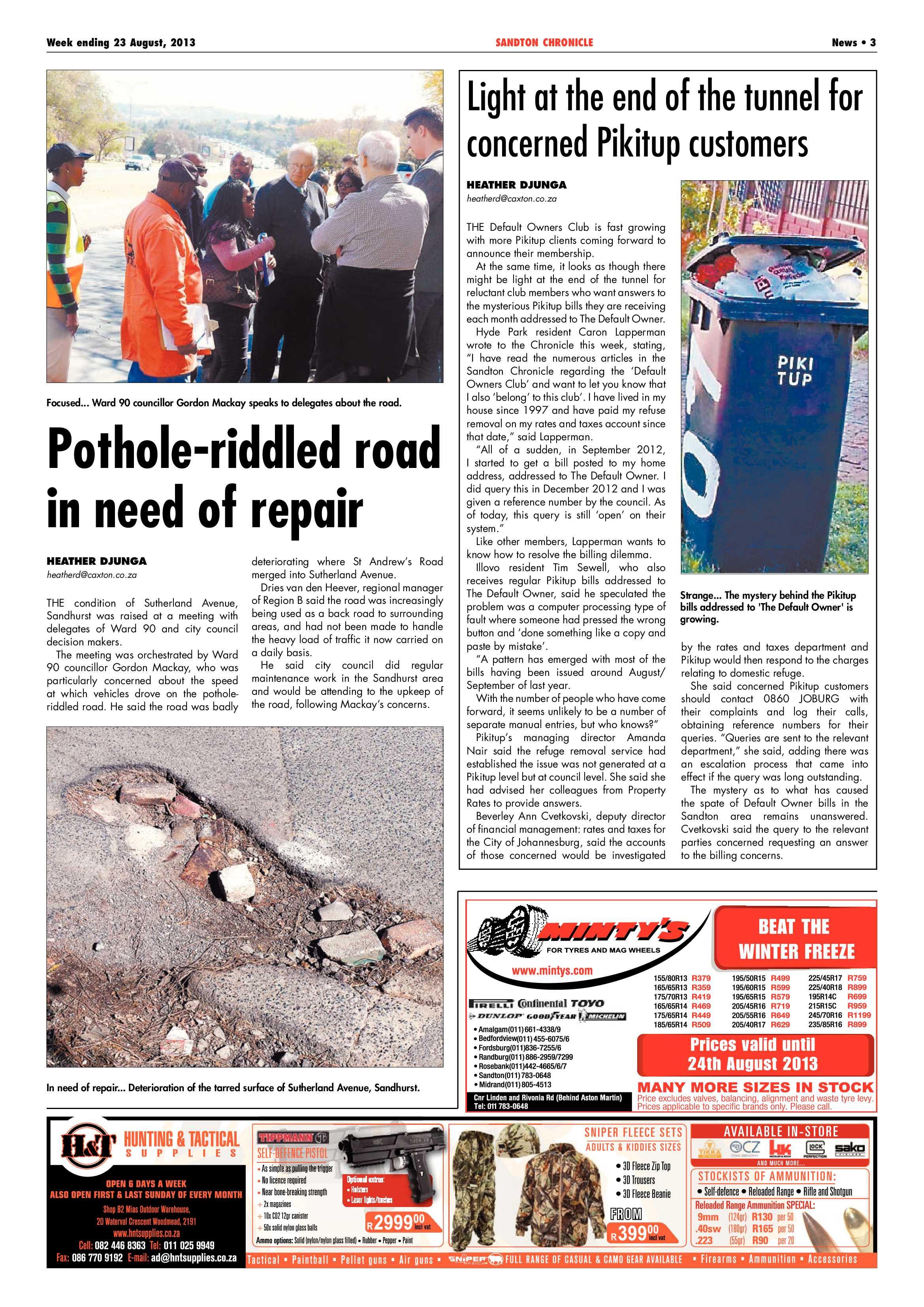Sandton Chronicle 23 August 2013 page 3