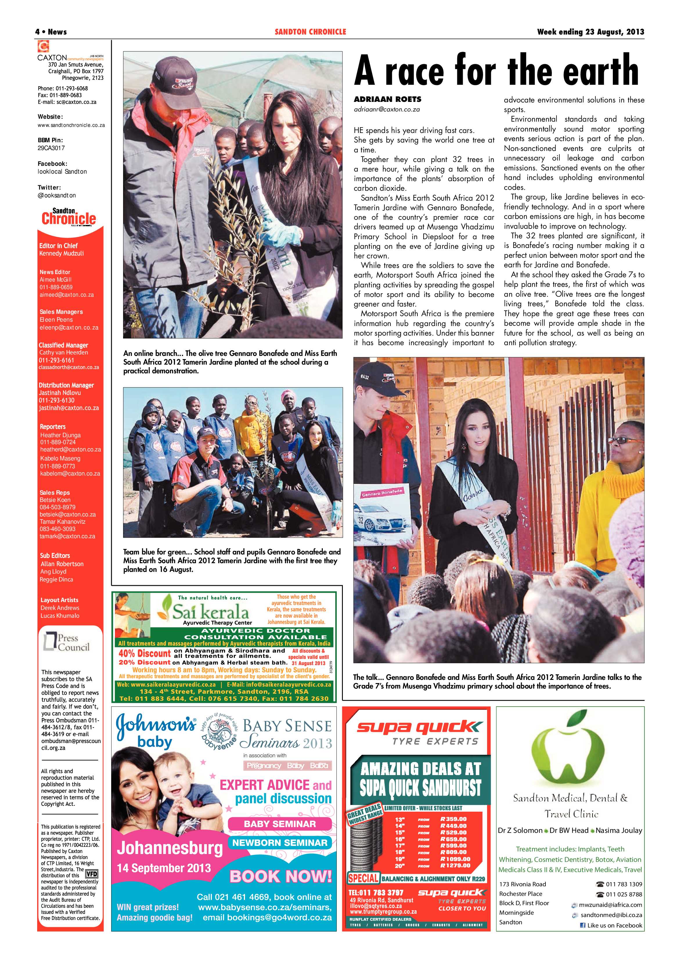 Sandton Chronicle 23 August 2013 page 4
