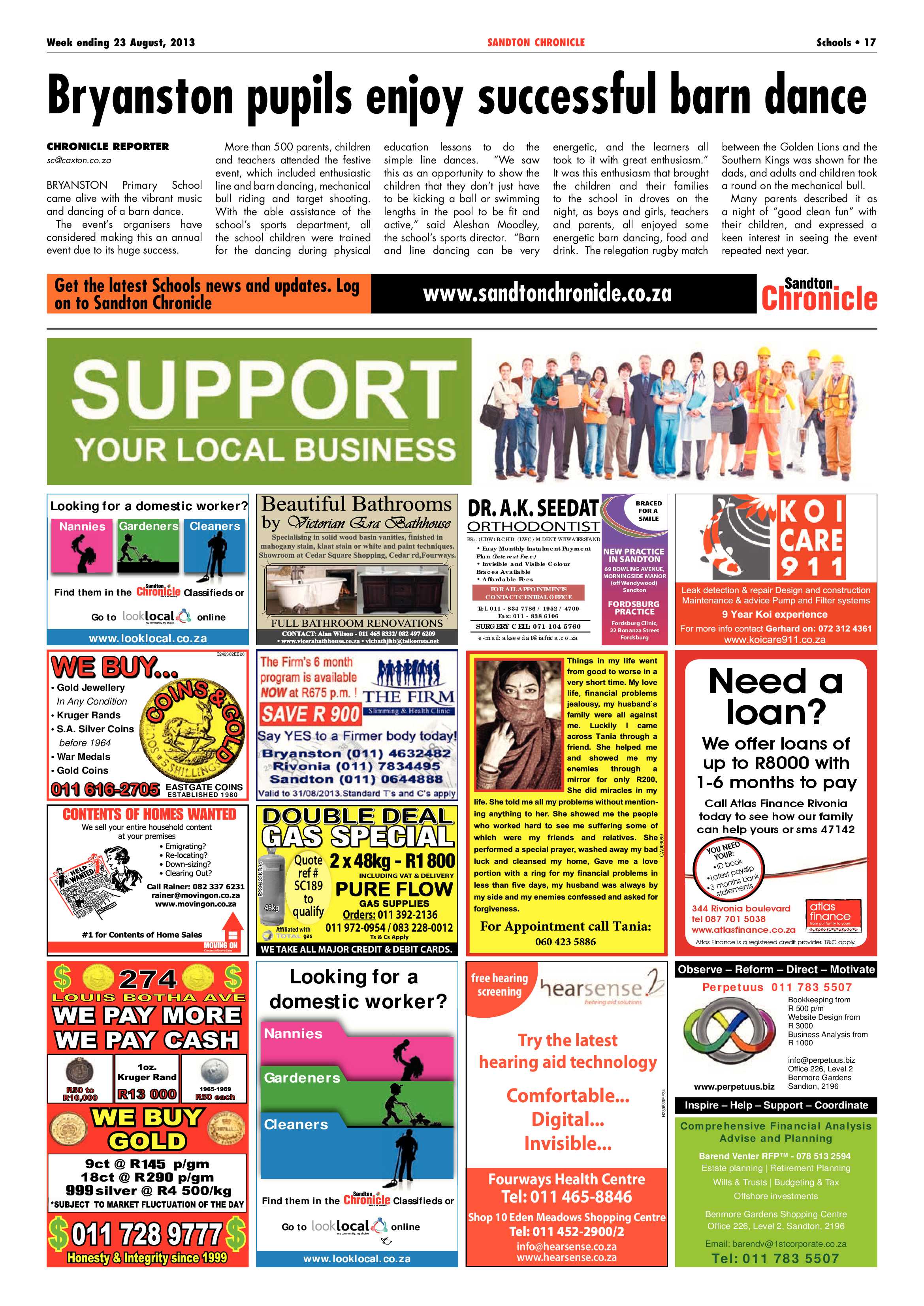 Sandton Chronicle 23 August 2013 page 41