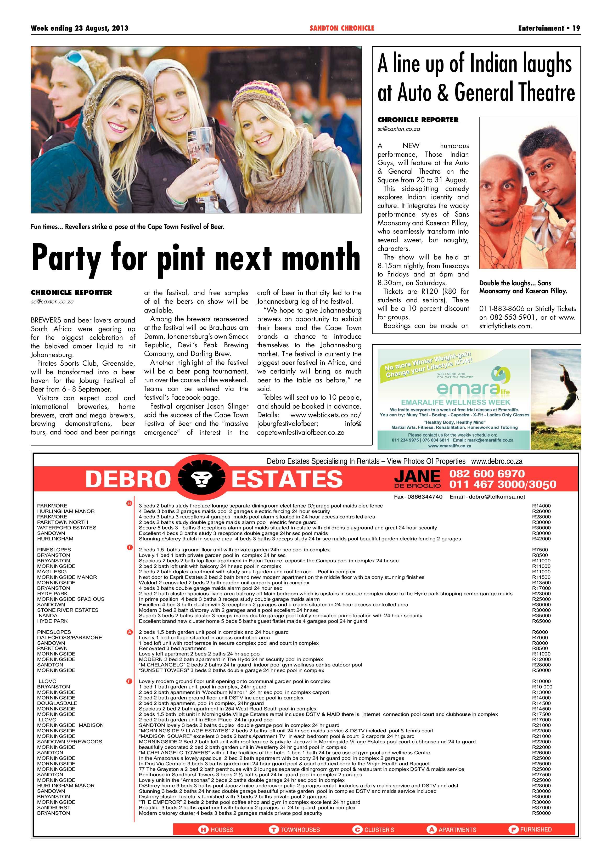 Sandton Chronicle 23 August 2013 page 43