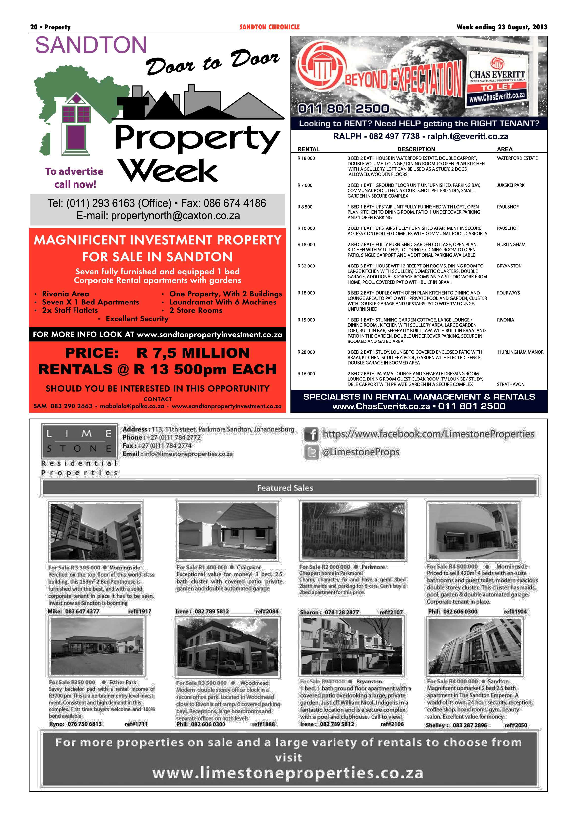 Sandton Chronicle 23 August 2013 page 44