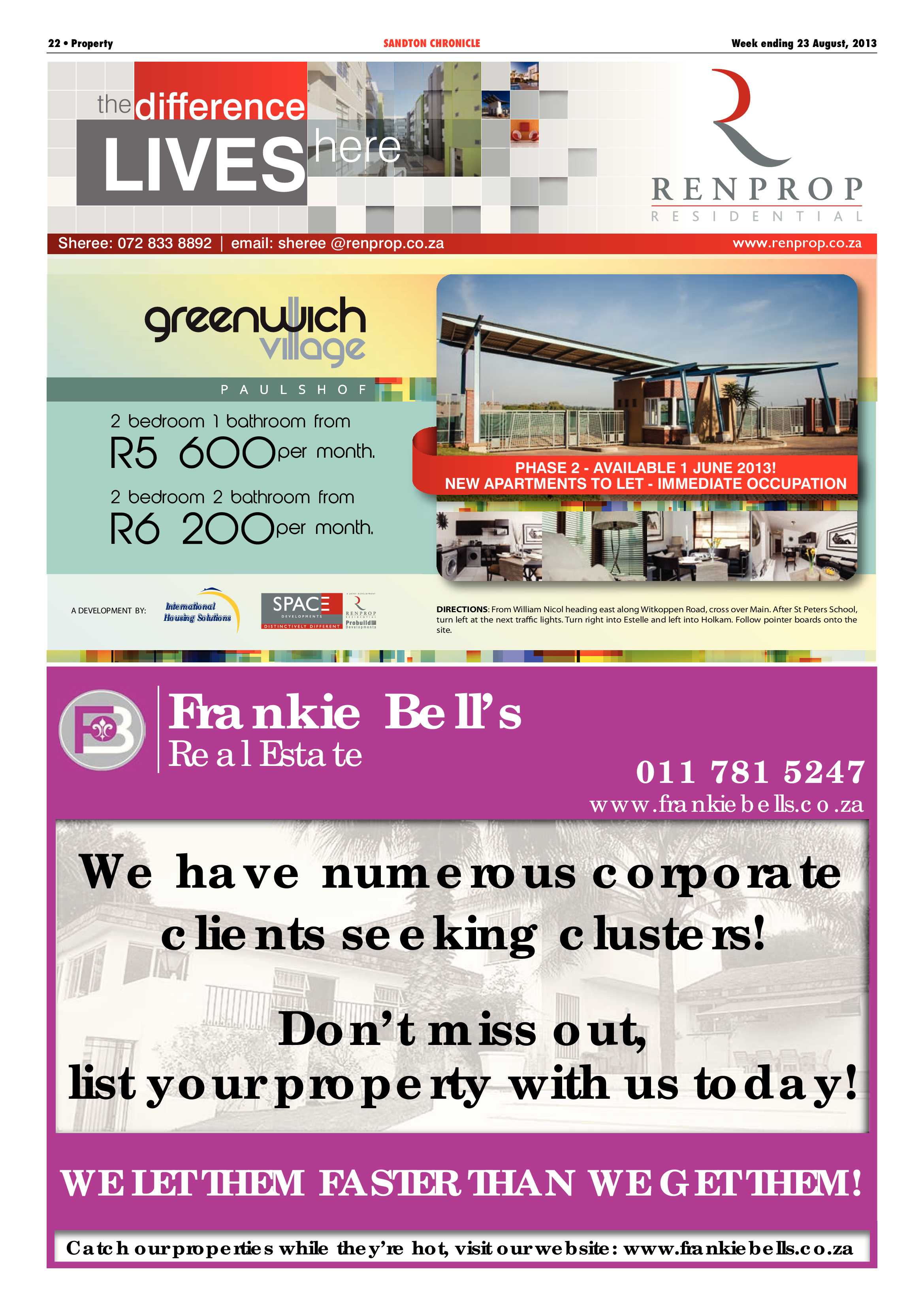 Sandton Chronicle 23 August 2013 page 46
