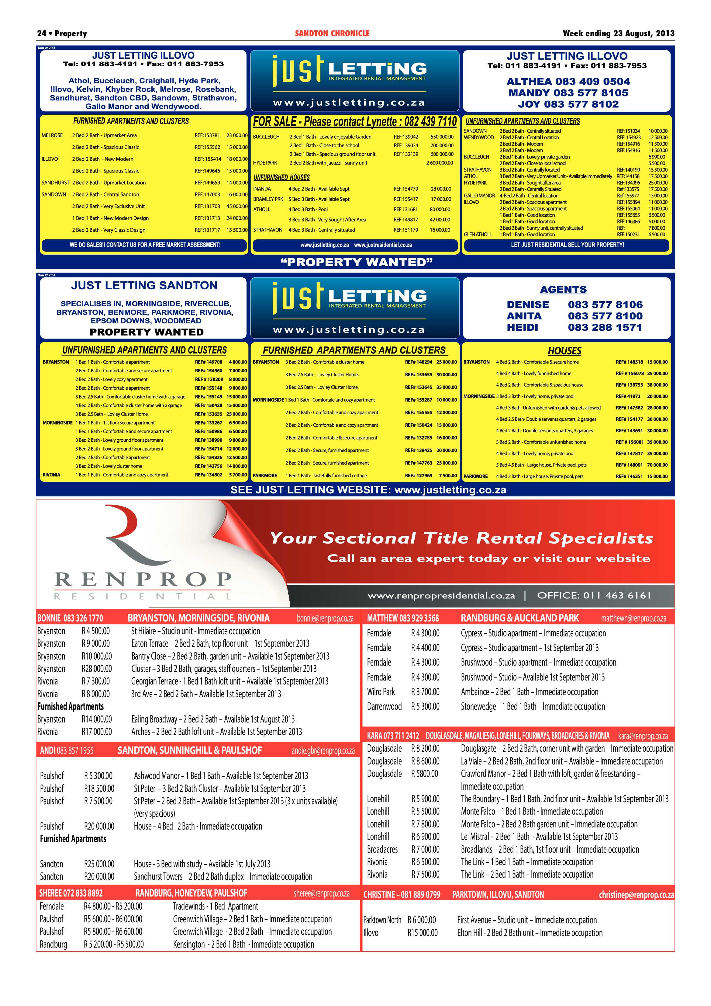 Sandton Chronicle 23 August 2013 page 48