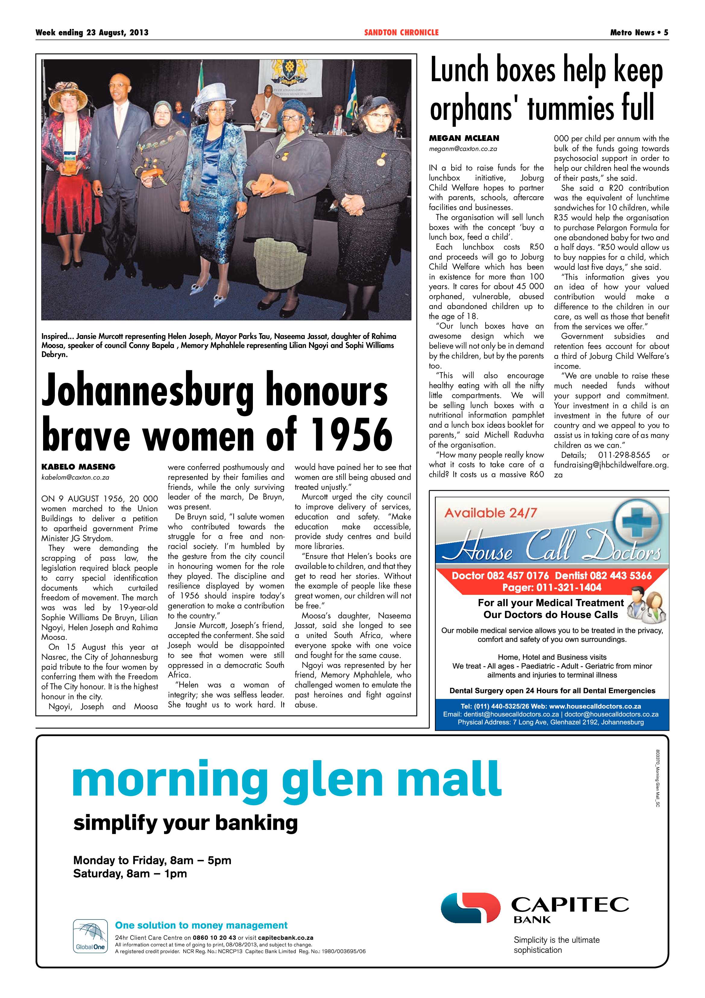 Sandton Chronicle 23 August 2013 page 5