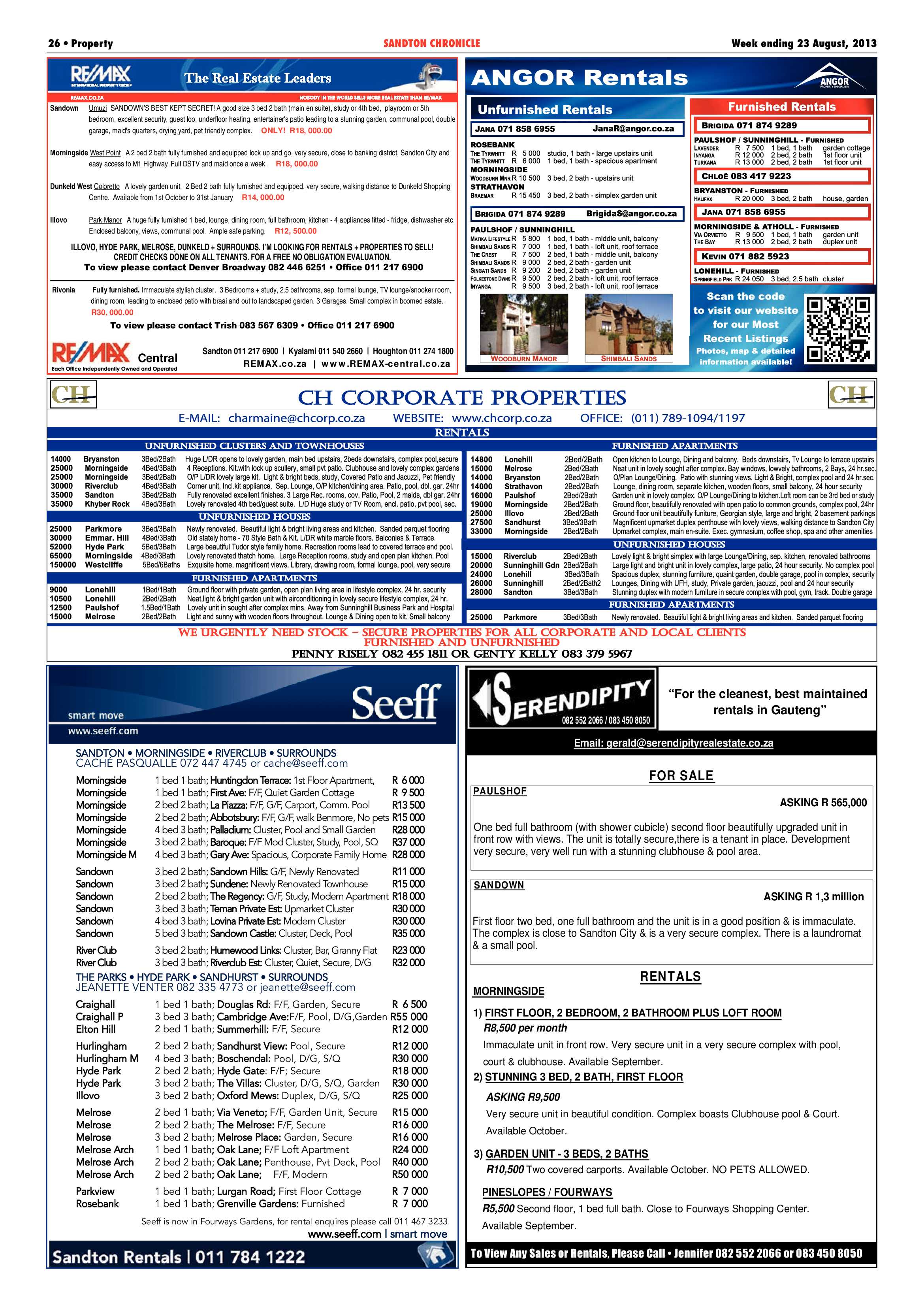 Sandton Chronicle 23 August 2013 page 50