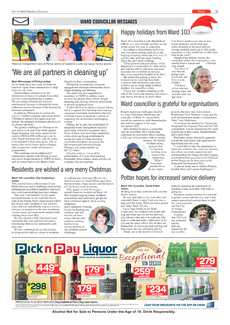 Sandton Chronicle 23 Dec 2022 page 3