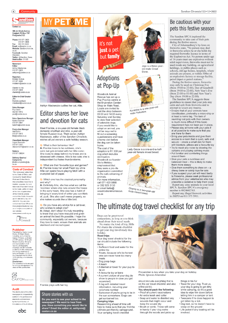 Sandton Chronicle 23 Dec 2022 page 4