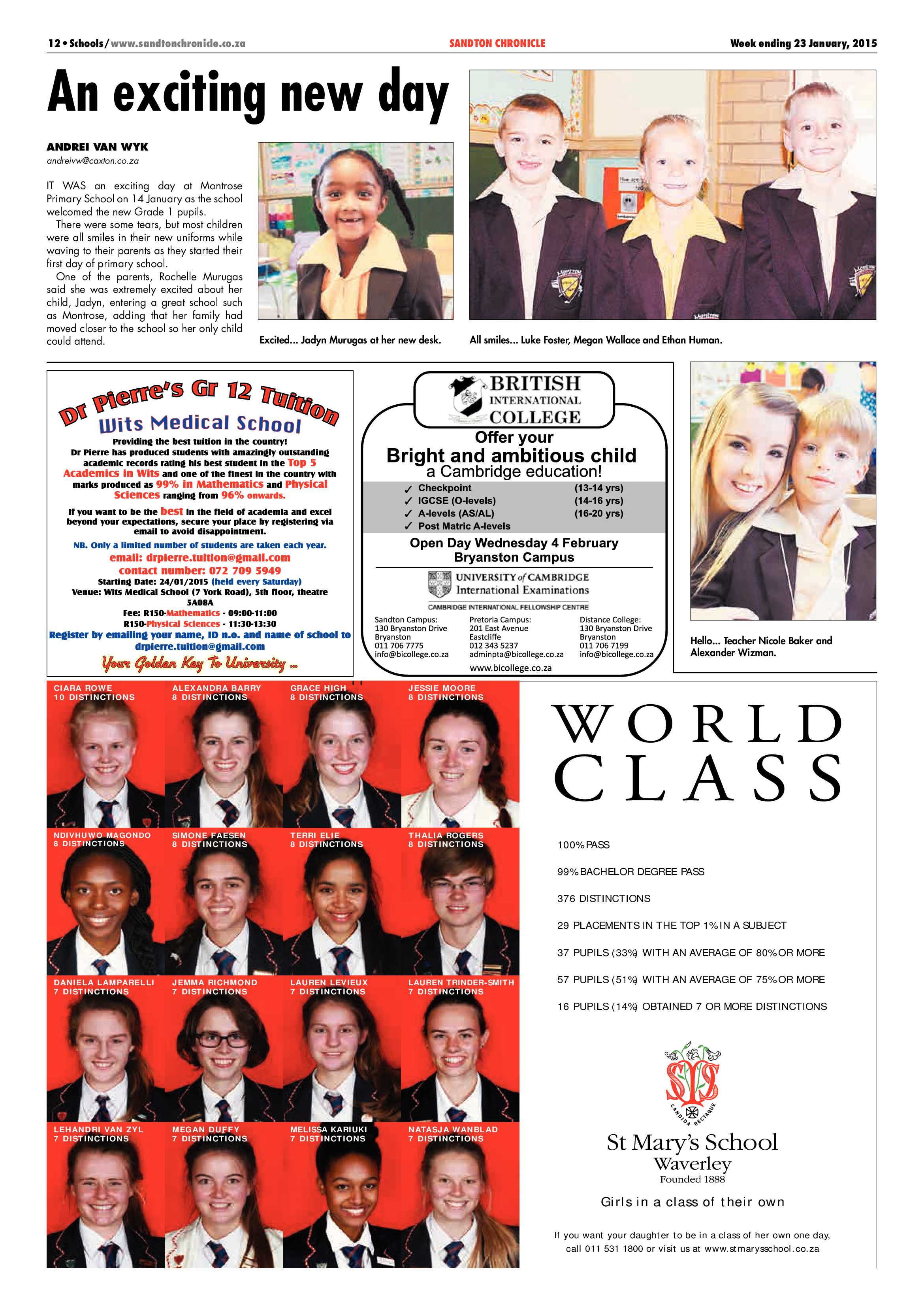Sandton Chronicle 23 January 2015 page 12