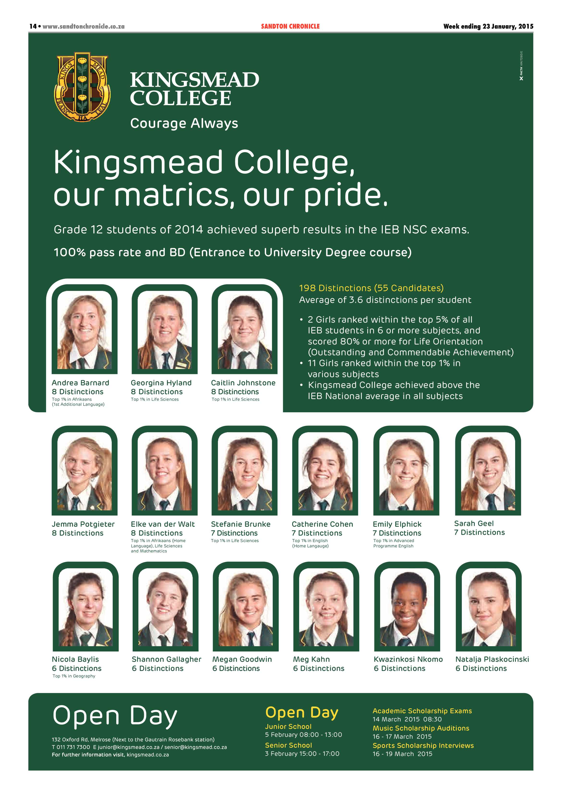 Sandton Chronicle 23 January 2015 page 14