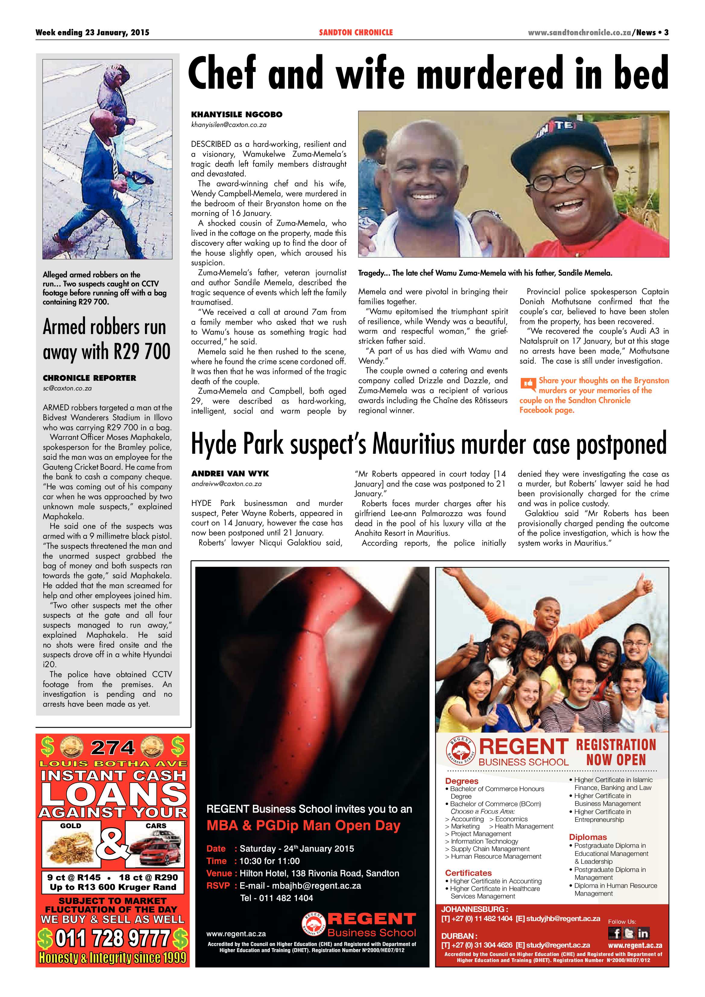 Sandton Chronicle 23 January 2015 page 3