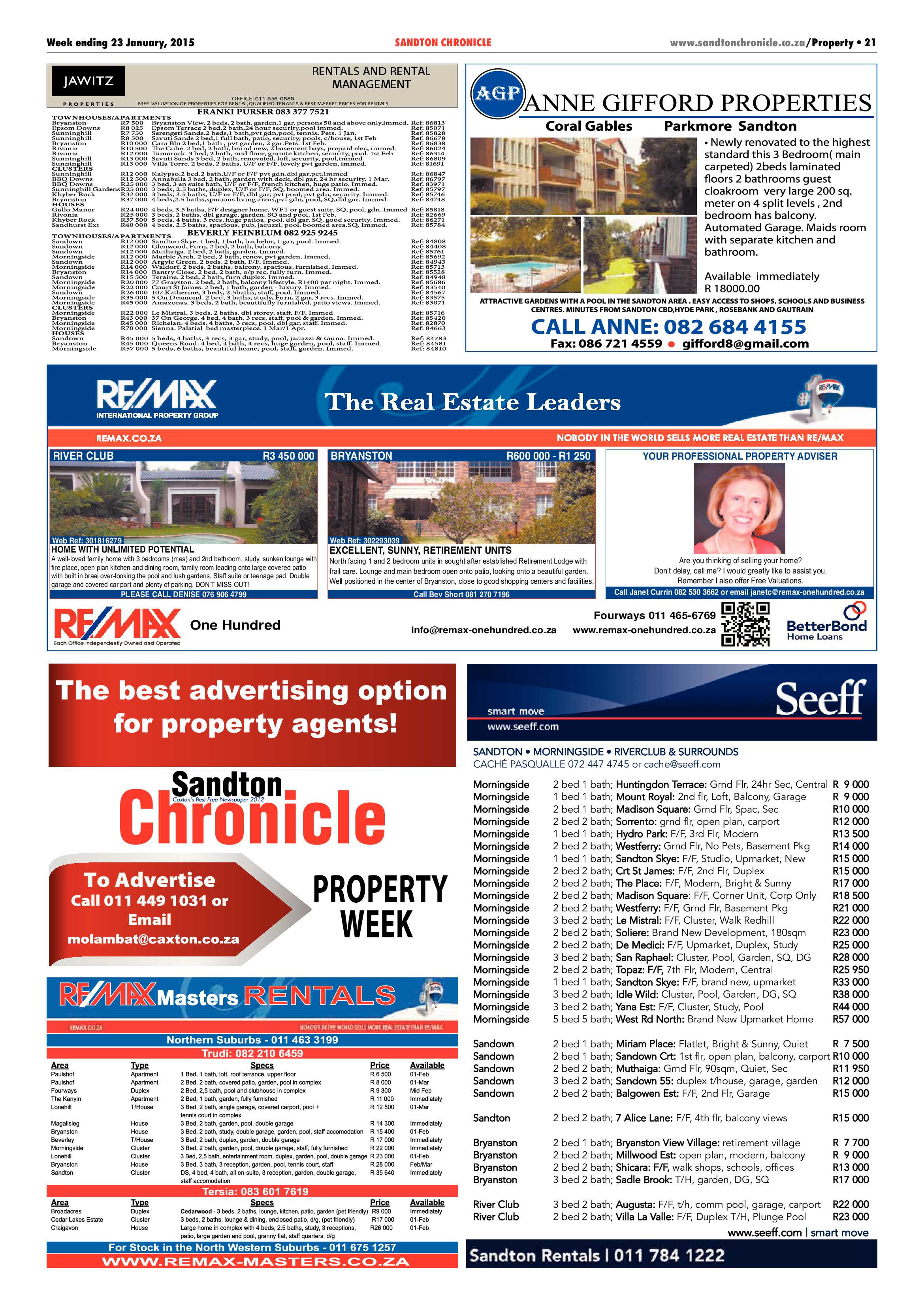 Sandton Chronicle 23 January 2015 page 33