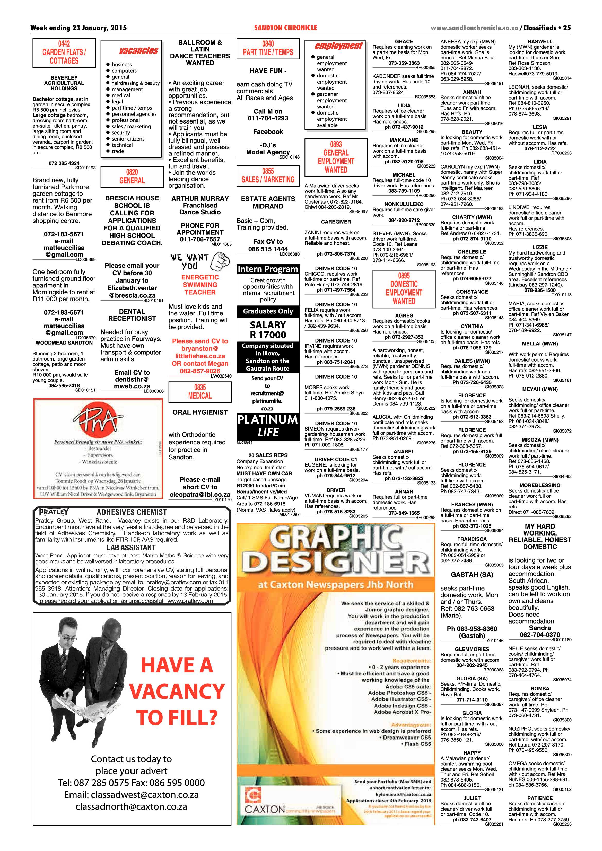 Sandton Chronicle 23 January 2015 page 37