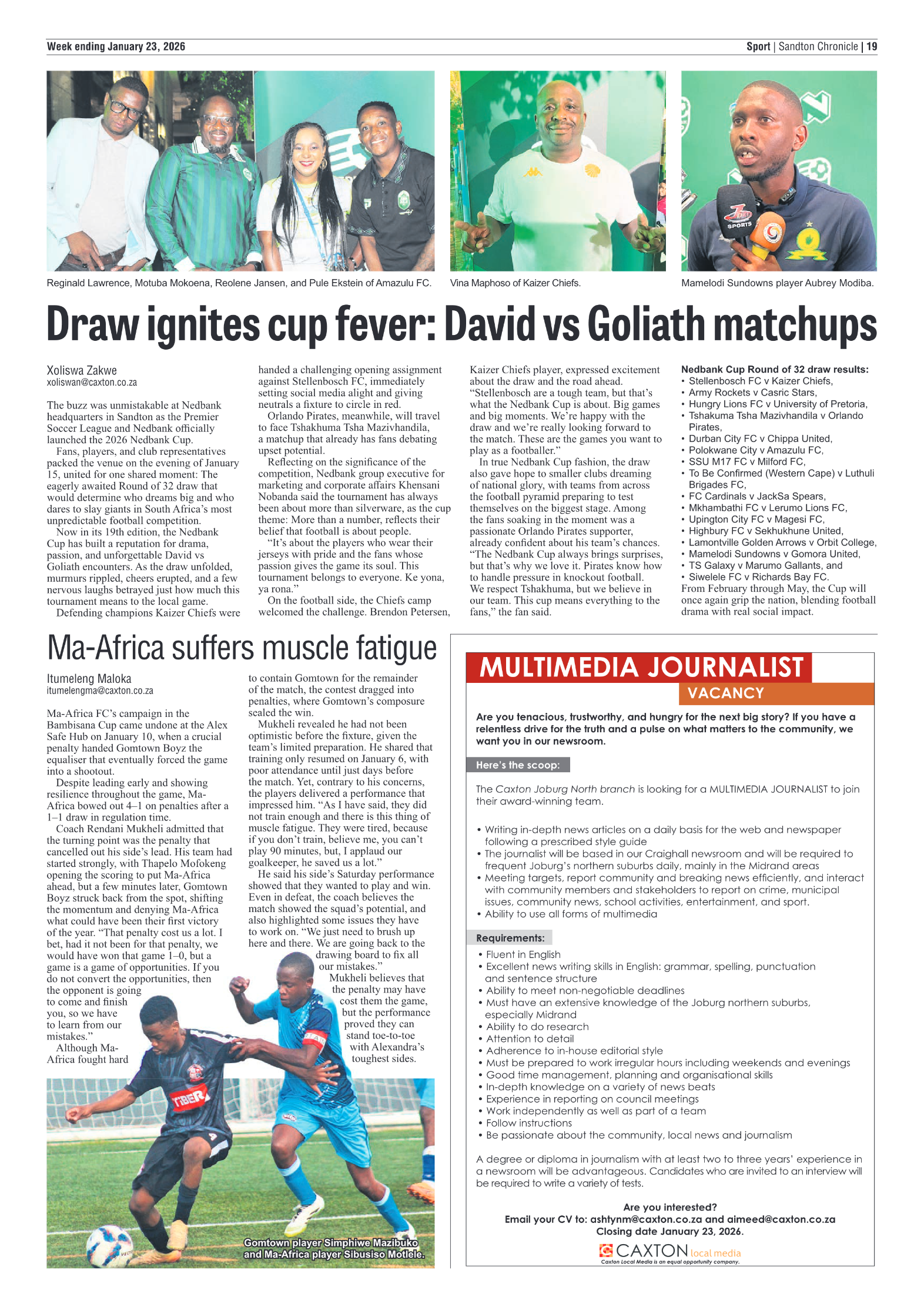 Sandton Chronicle 23 January 2026 page 19