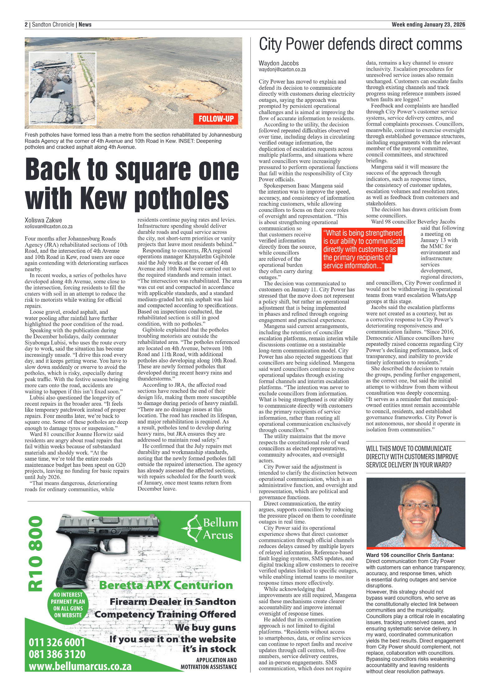 Sandton Chronicle 23 January 2026 page 2