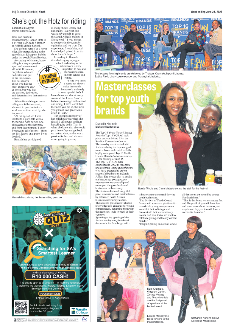 Sandton Chronicle 23 June 2023 page 14