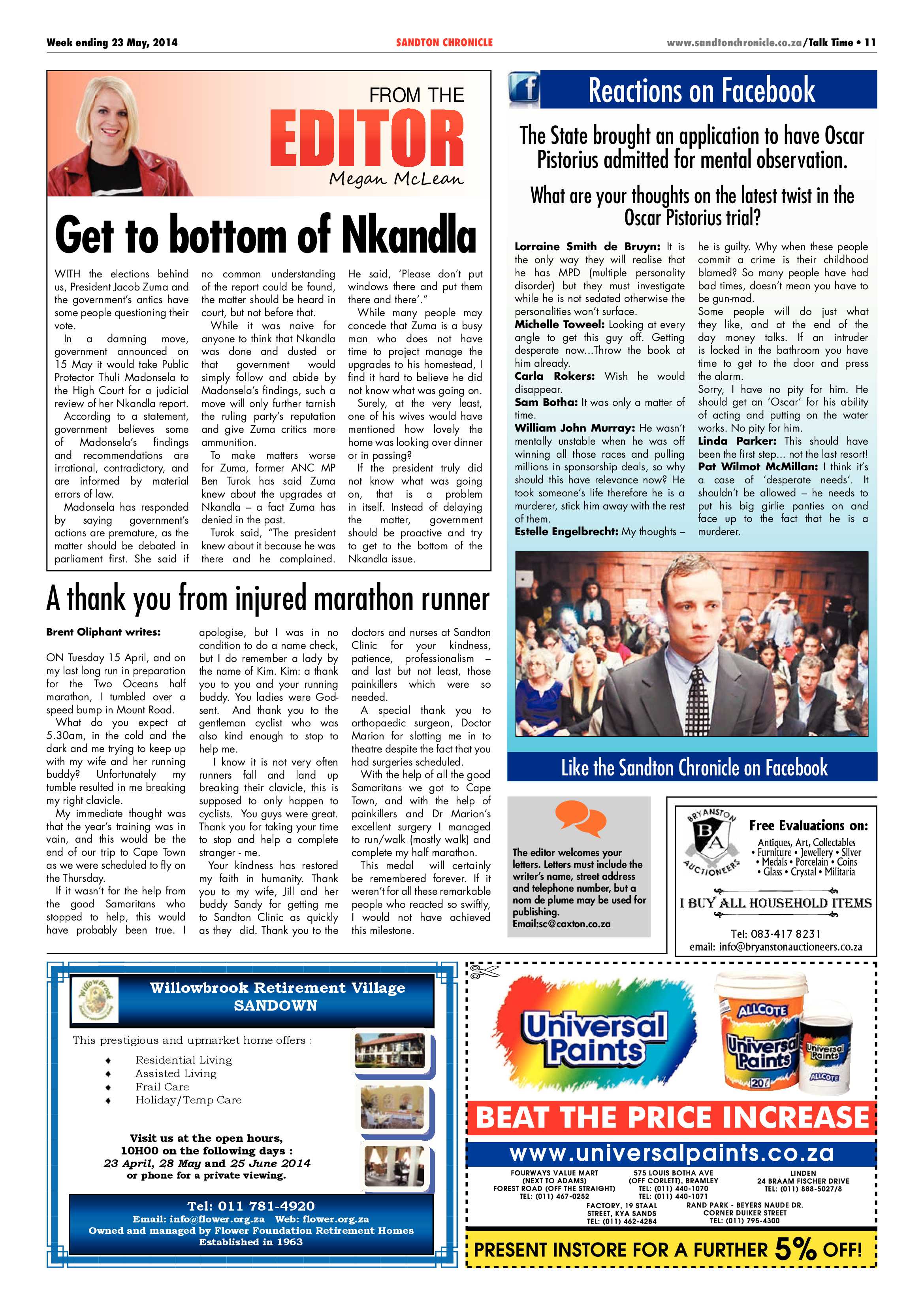Sandton Chronicle 23 May 2014 page 11