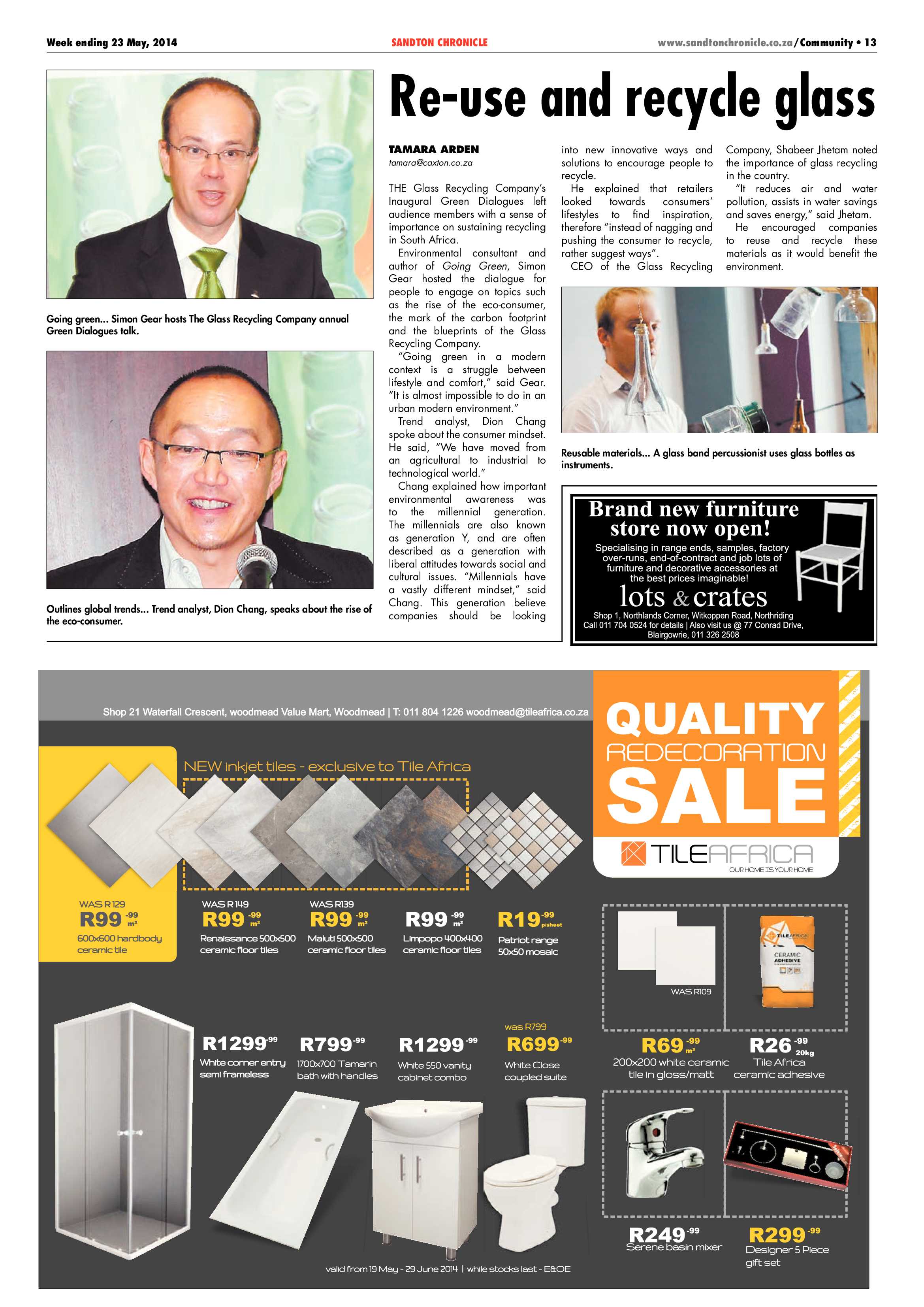 Sandton Chronicle 23 May 2014 page 13