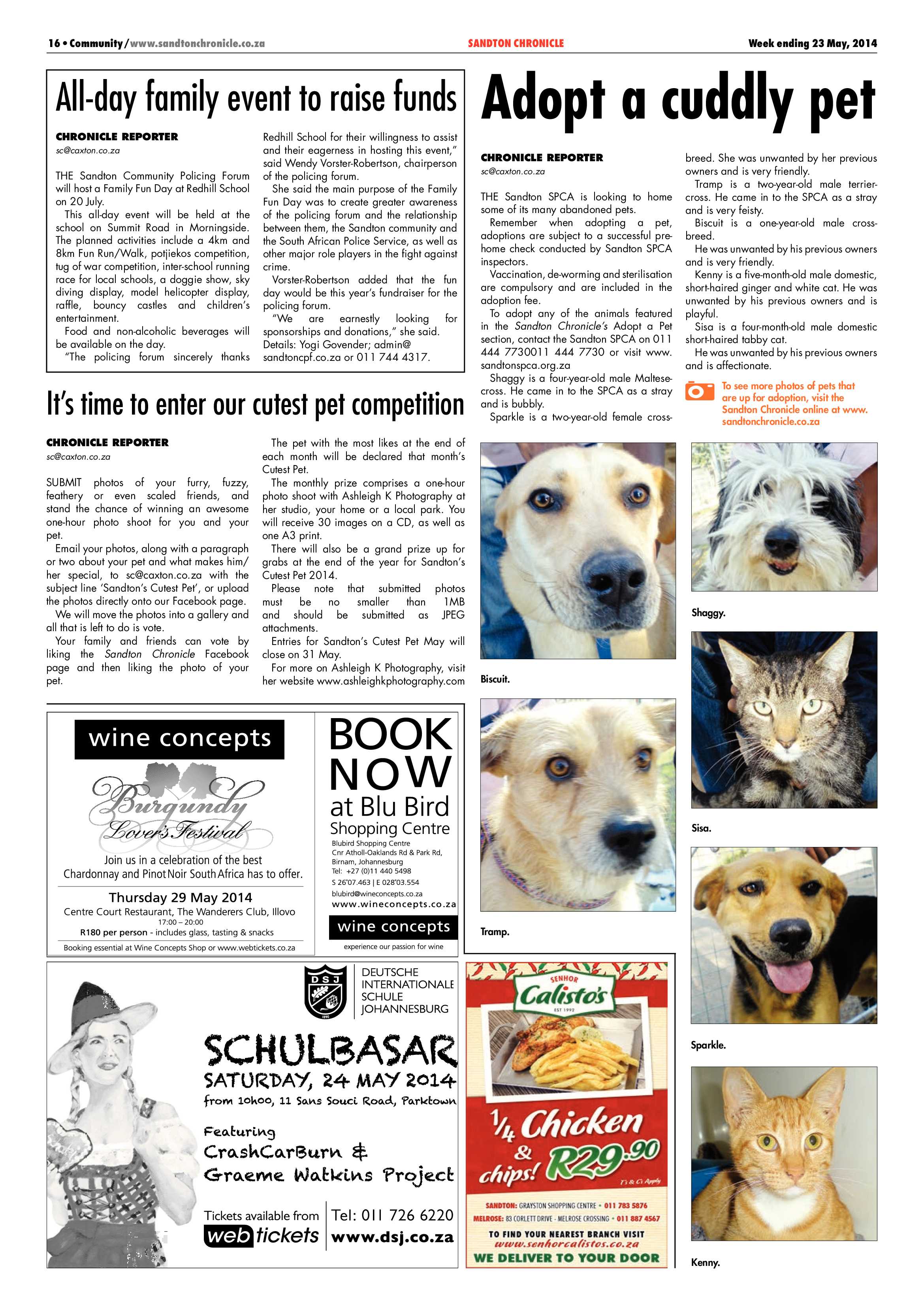 Sandton Chronicle 23 May 2014 page 16