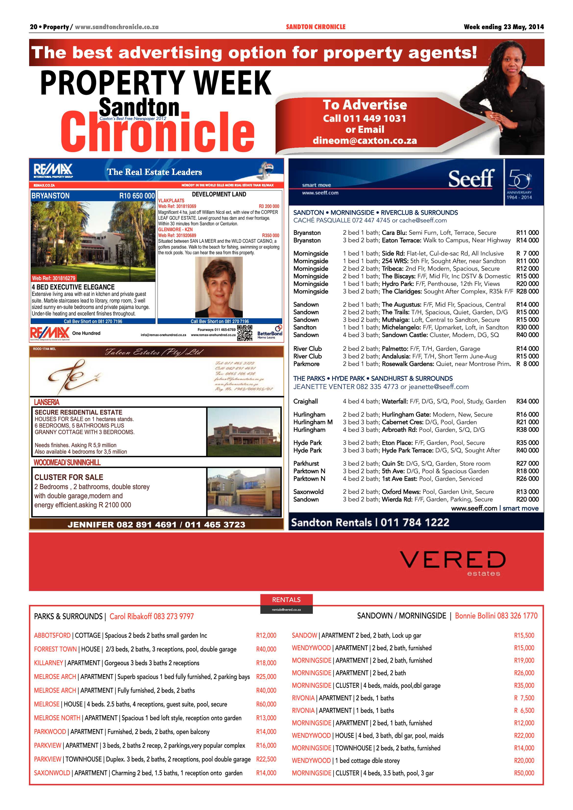 Sandton Chronicle 23 May 2014 page 20