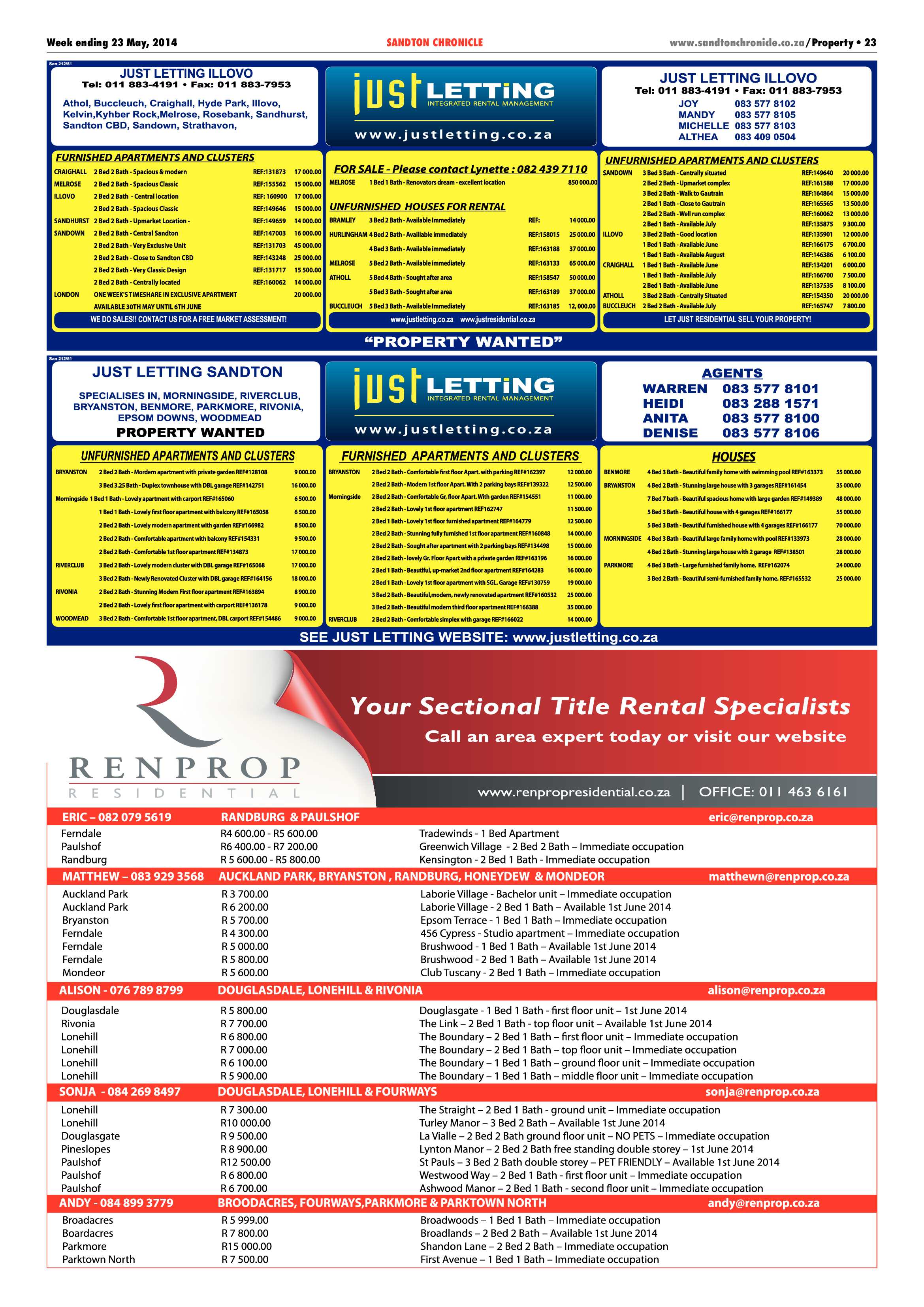 Sandton Chronicle 23 May 2014 page 23