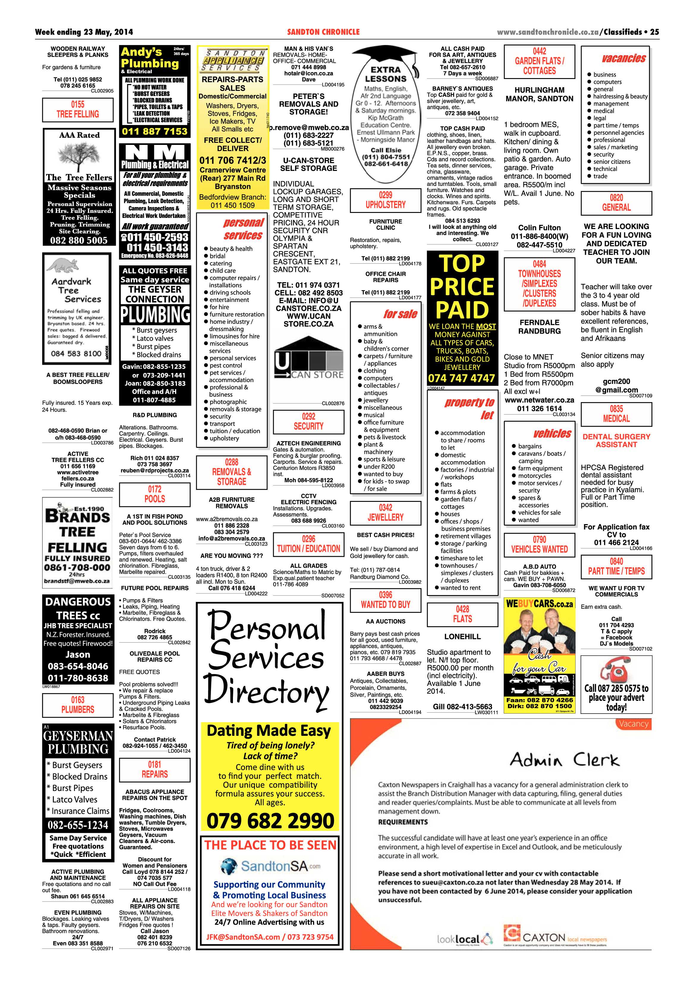 Sandton Chronicle 23 May 2014 page 25