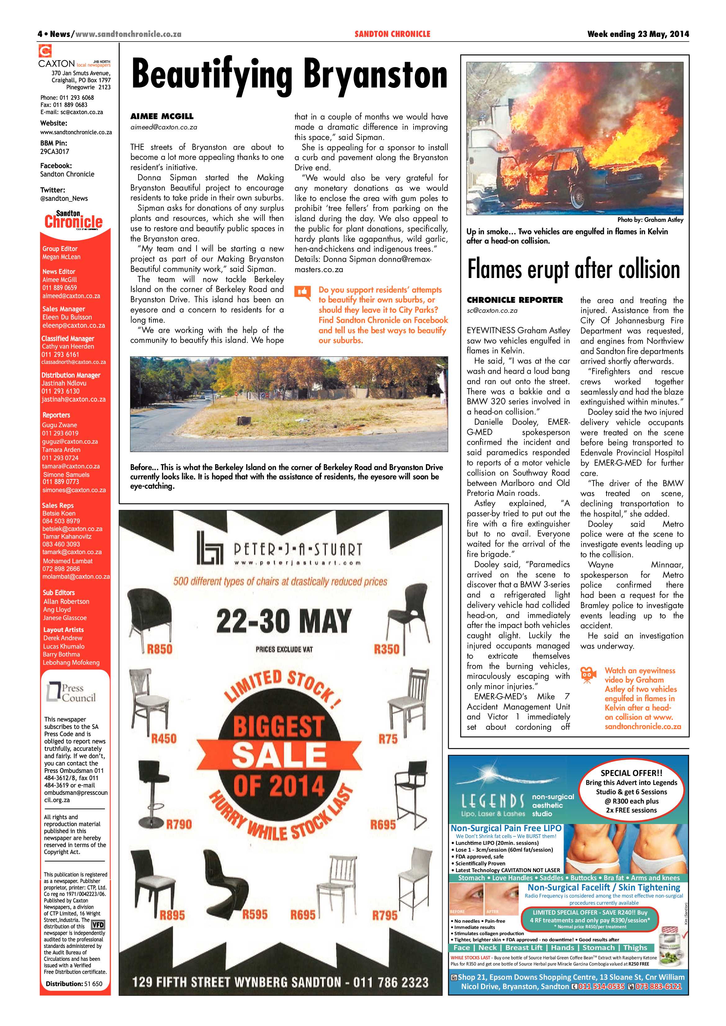 Sandton Chronicle 23 May 2014 page 4