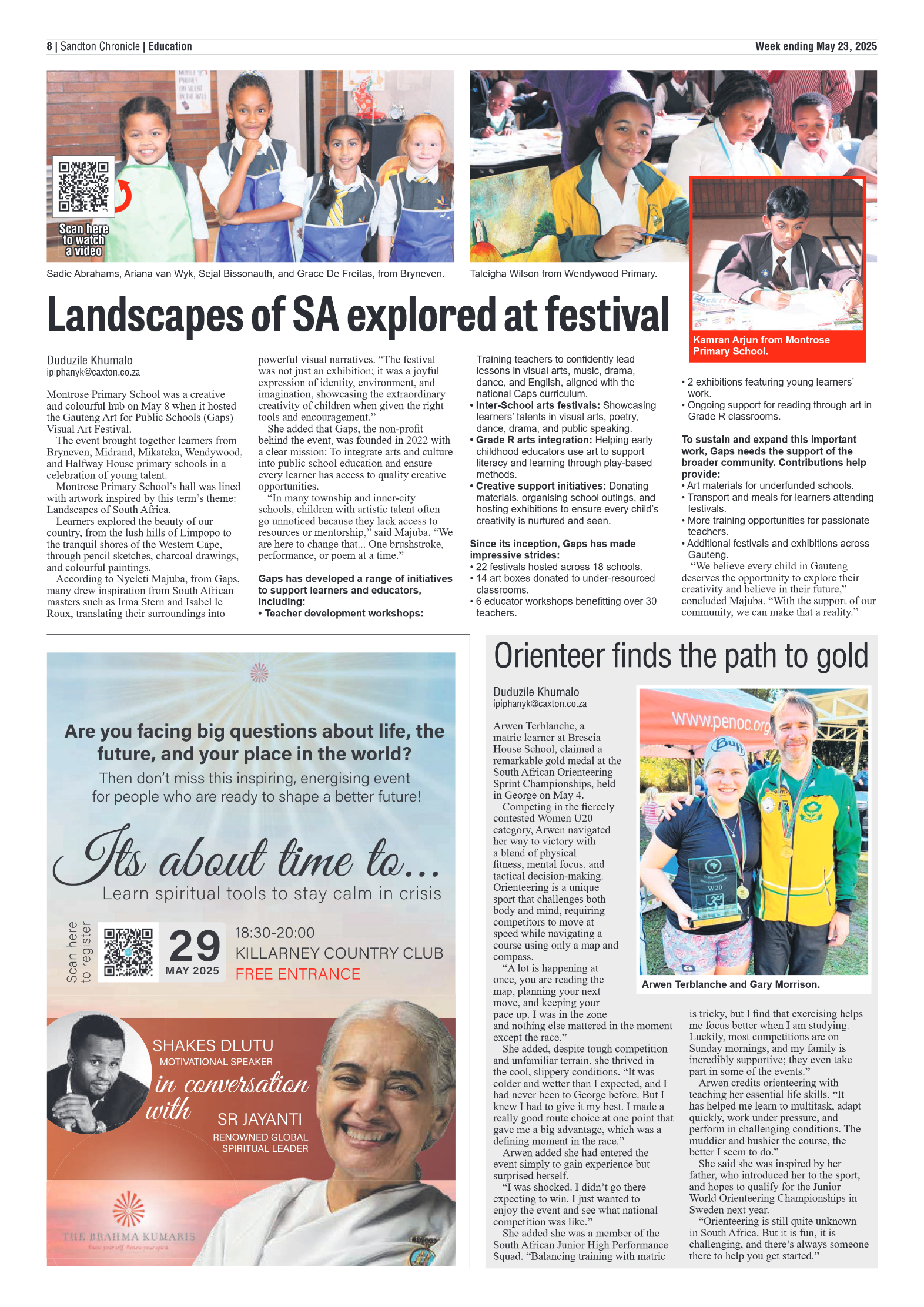 Sandton Chronicle 23 May 2025 page 8