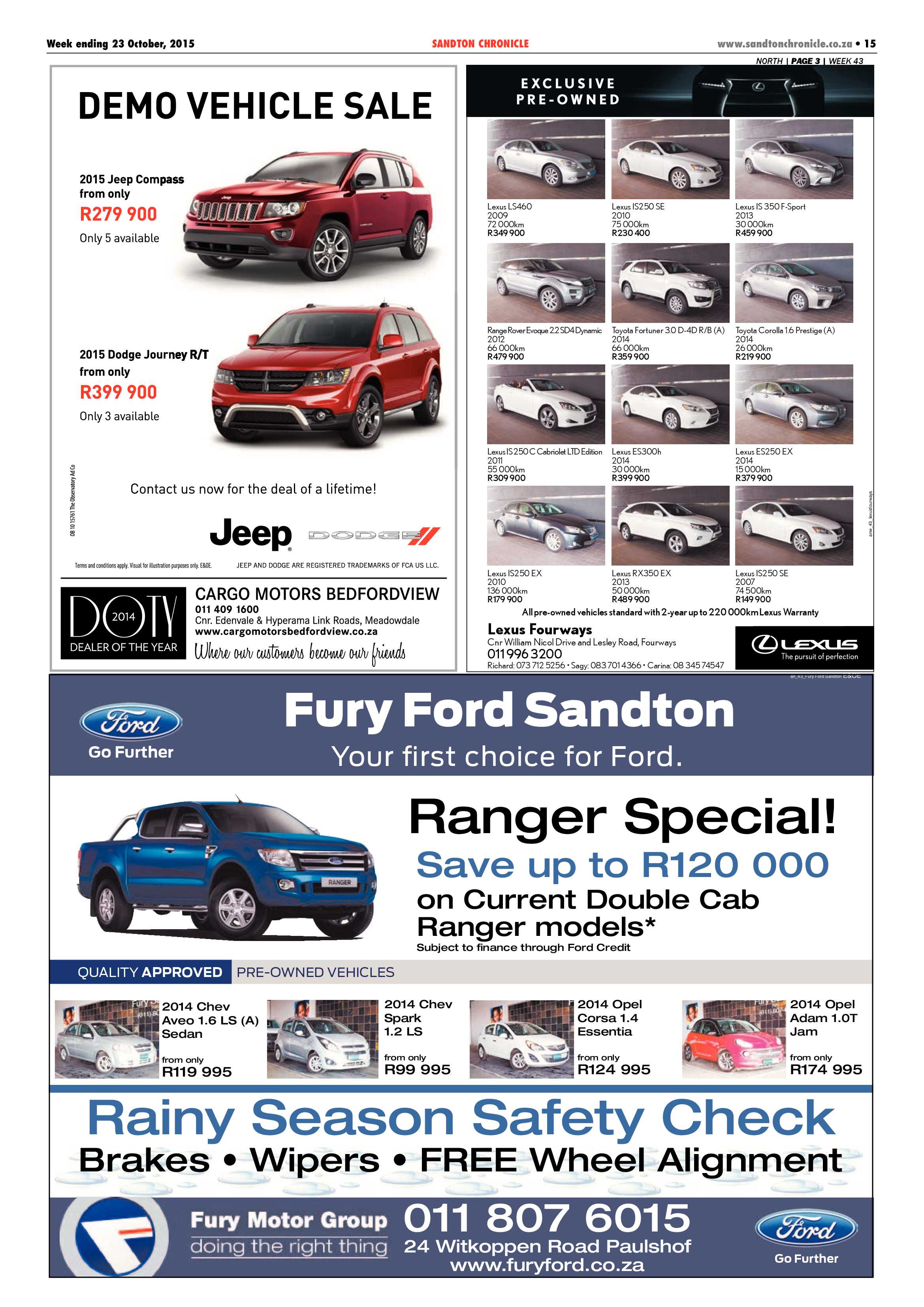 Sandton Chronicle 23 October 2015 page 15