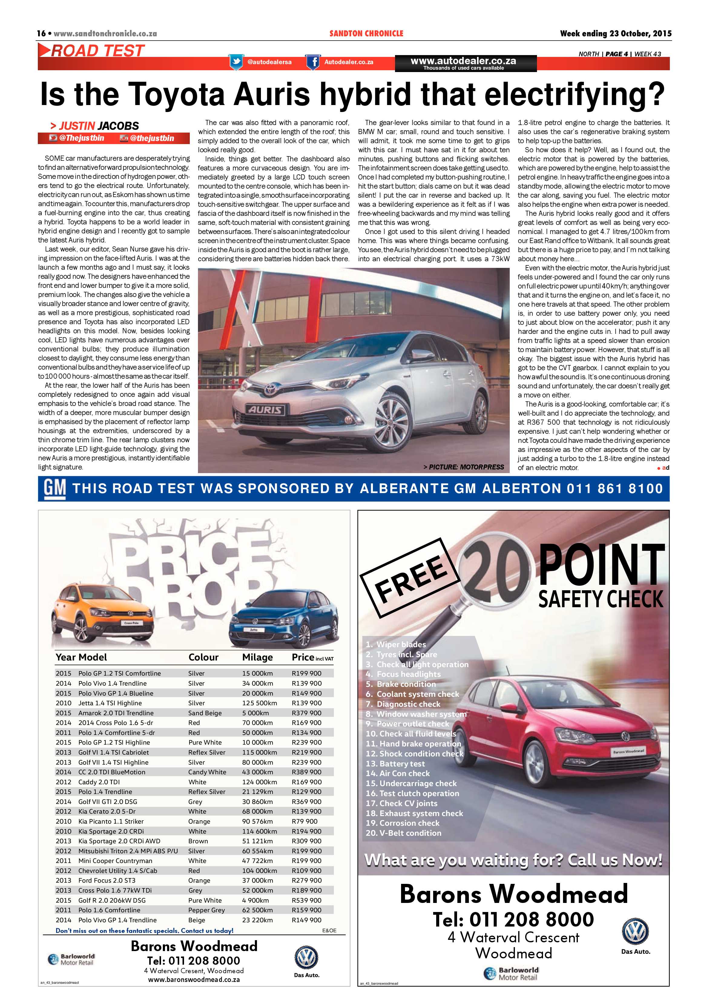 Sandton Chronicle 23 October 2015 page 16