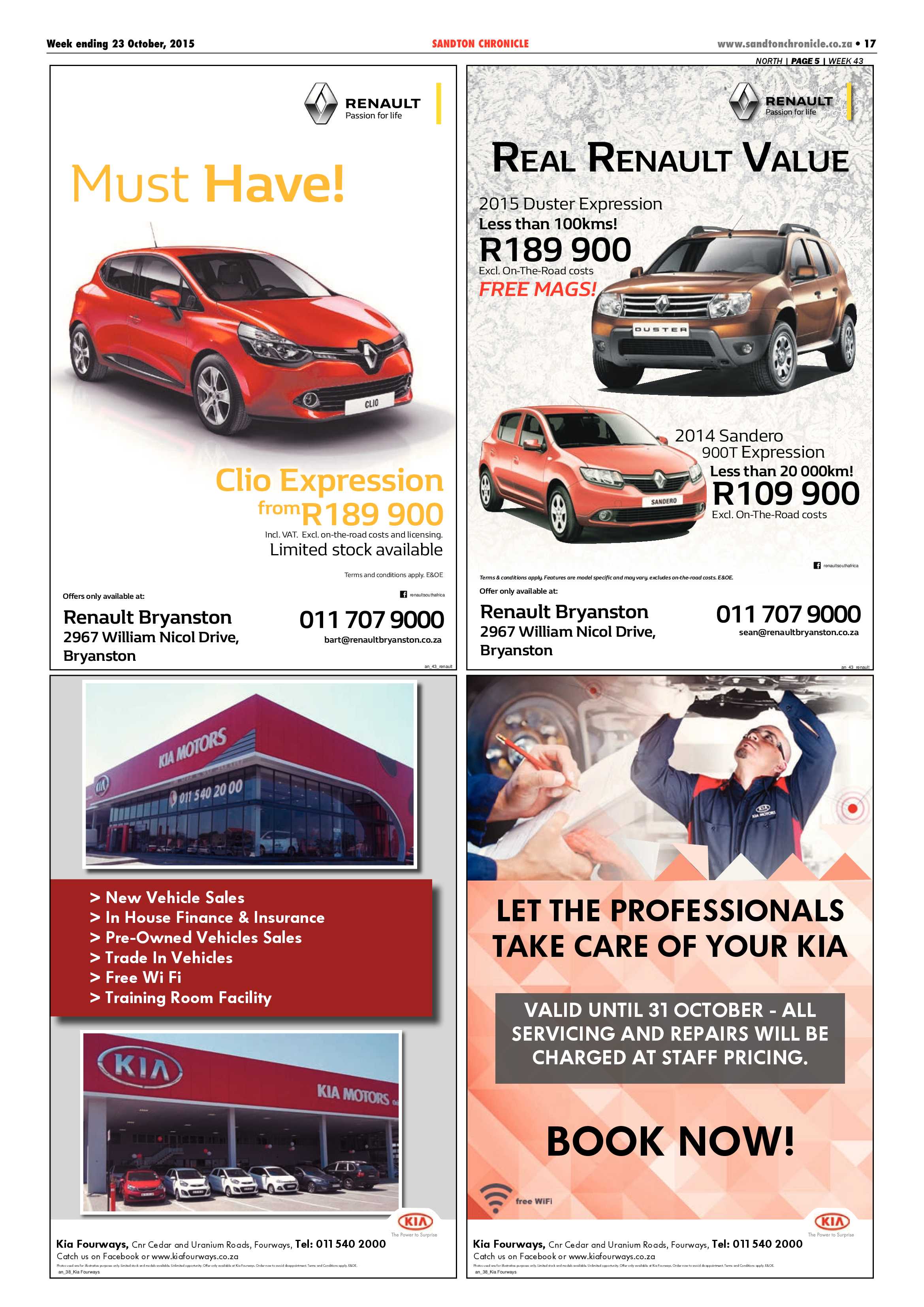 Sandton Chronicle 23 October 2015 page 17