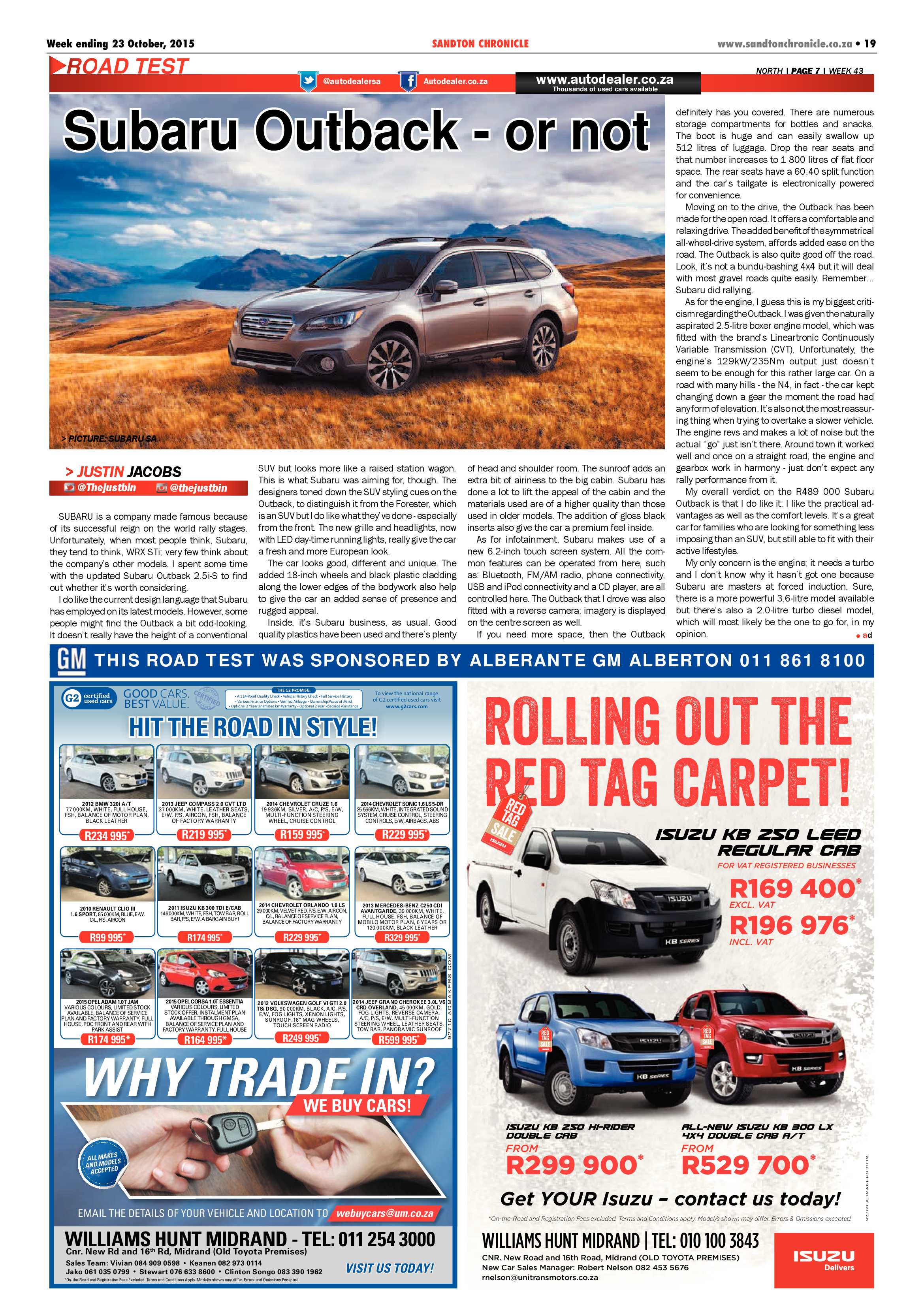 Sandton Chronicle 23 October 2015 page 19