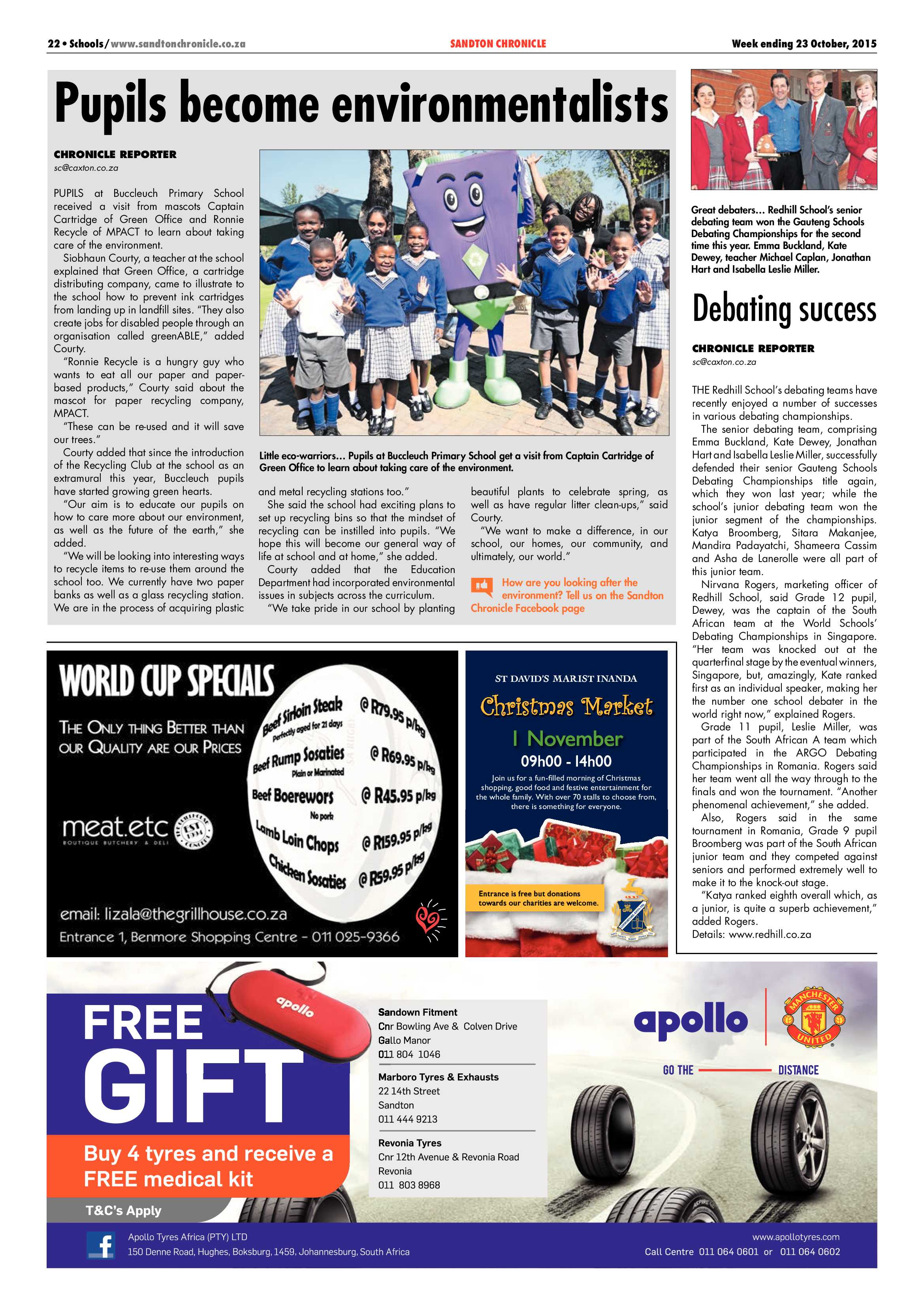 Sandton Chronicle 23 October 2015 page 22